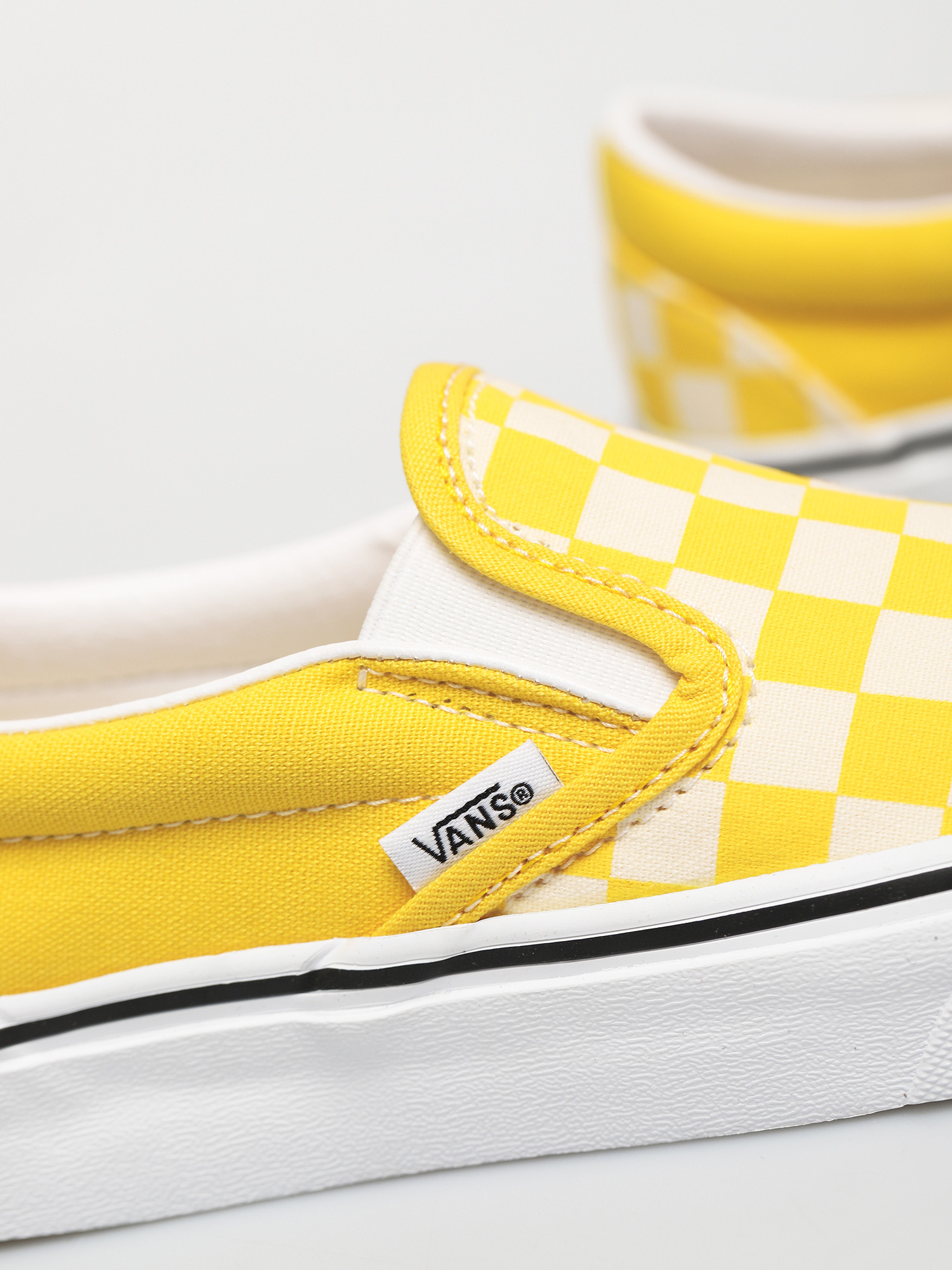 Vans Classic Slip On Cipők (checkerboard cyber yellow/true white)