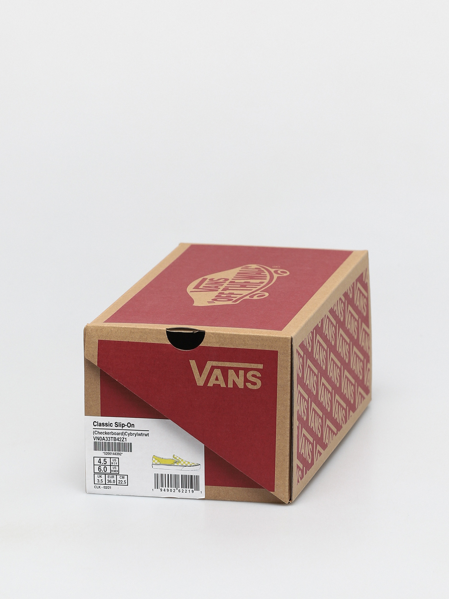 Vans Classic Slip On Cipők (checkerboard cyber yellow/true white)