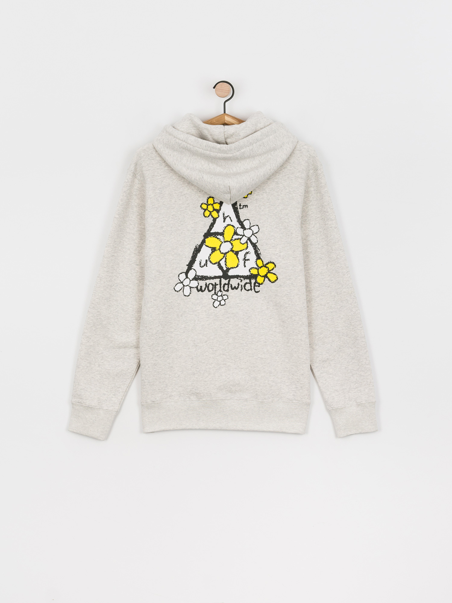 HUF Pushing Daisies TT HD Kapucnis pulóver (athletic heather)