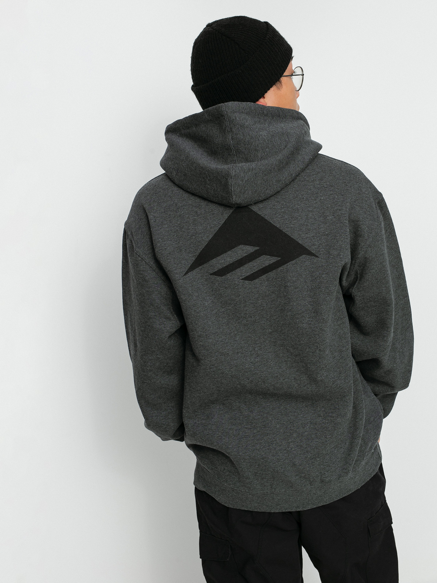 Emerica Pure Triangle HD Kapucnis pulóver (charcoal/heather)