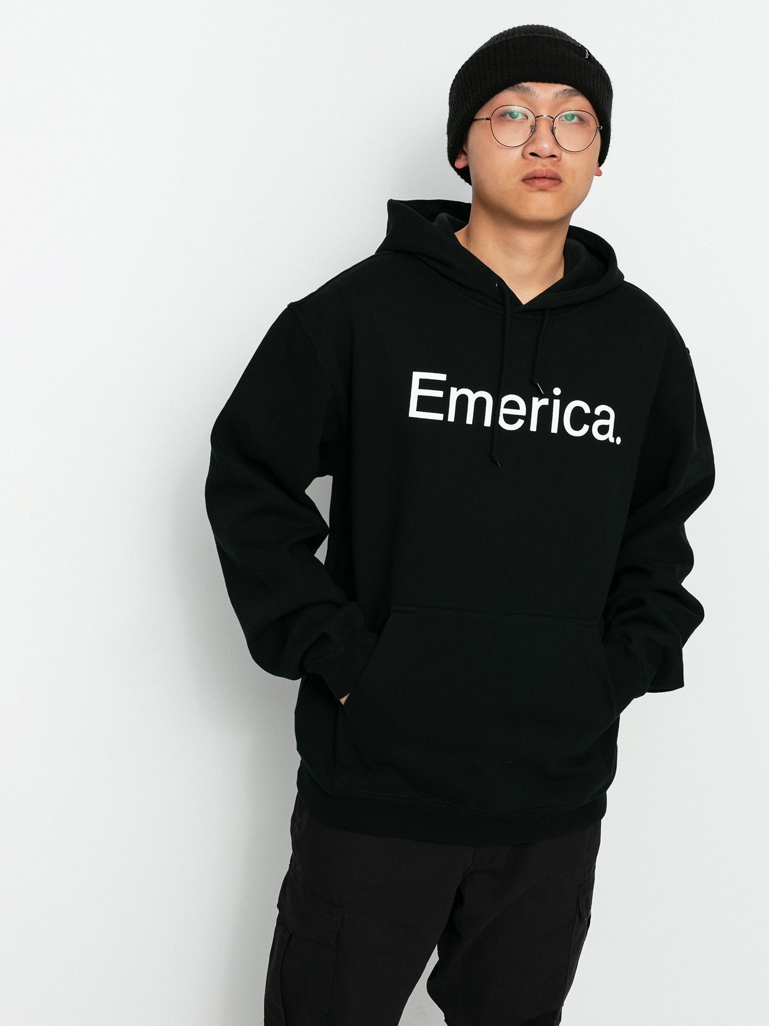 Emerica Pure Logo HD Kapucnis pulóver (black)