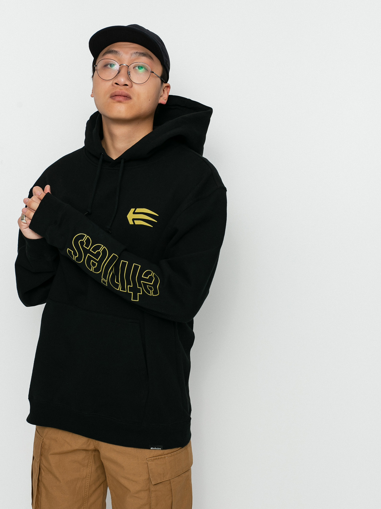 Etnies Joslin HD Kapucnis pulóver (black/gold)