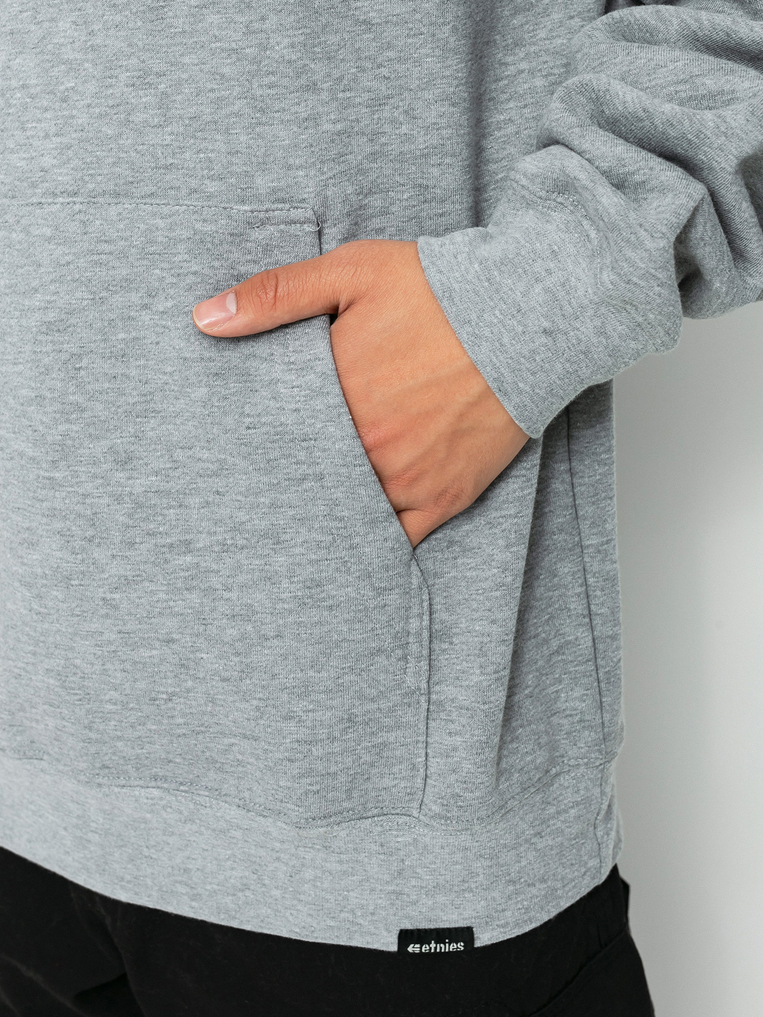 Etnies Classic Icon HD Kapucnis pulóver (grey/white)