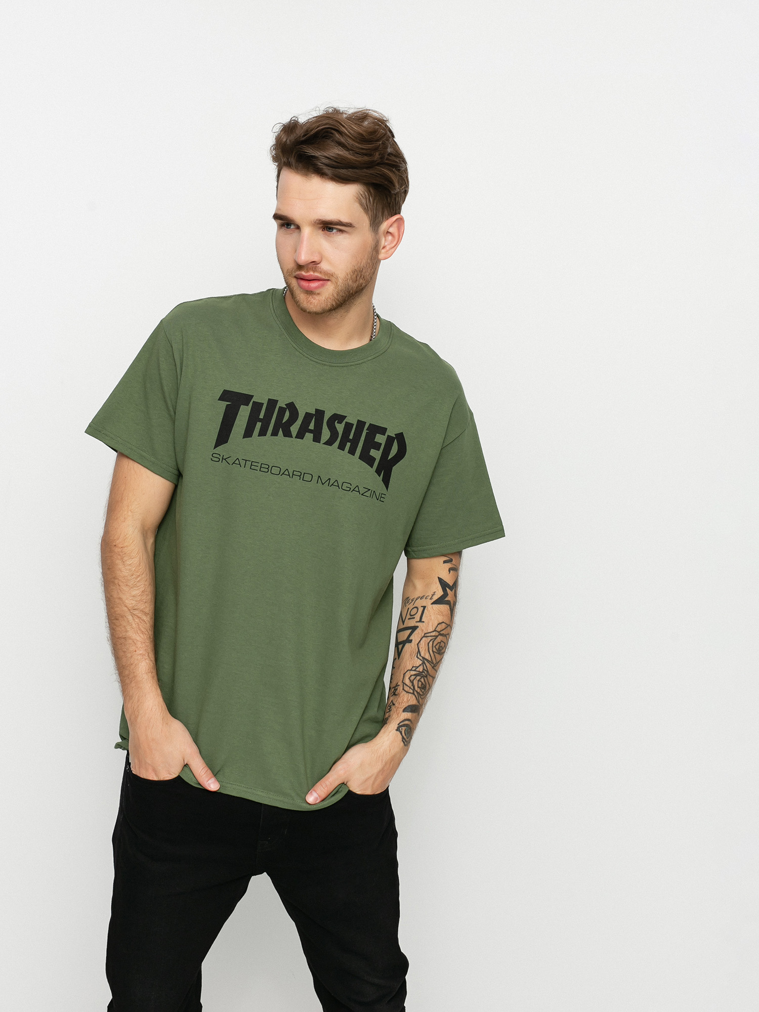 Thrasher Skate Mag Ujjatlan felső (army)