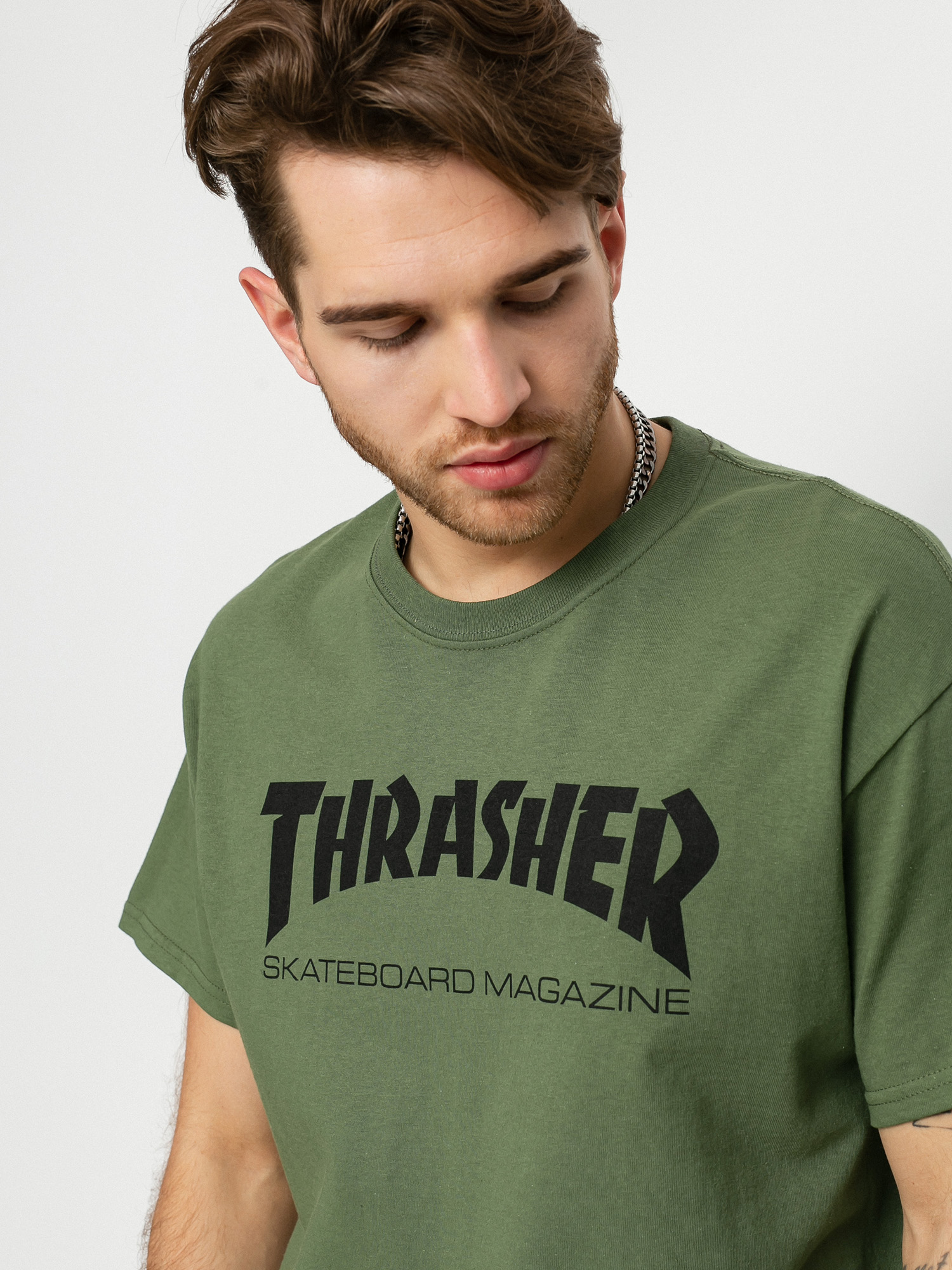 Thrasher Skate Mag Ujjatlan felső (army)