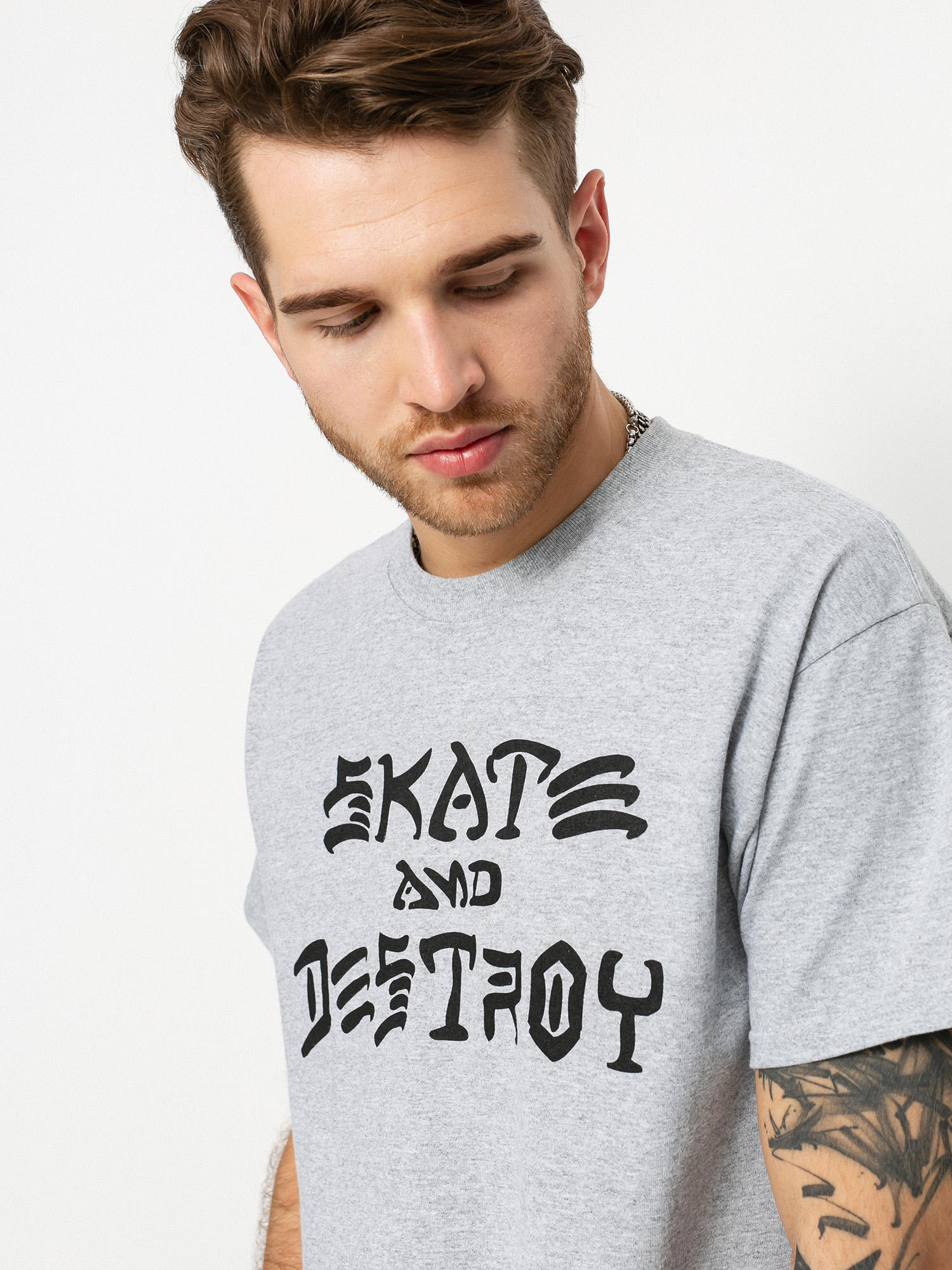 Thrasher Skate And Destroy Ujjatlan felső (grey)