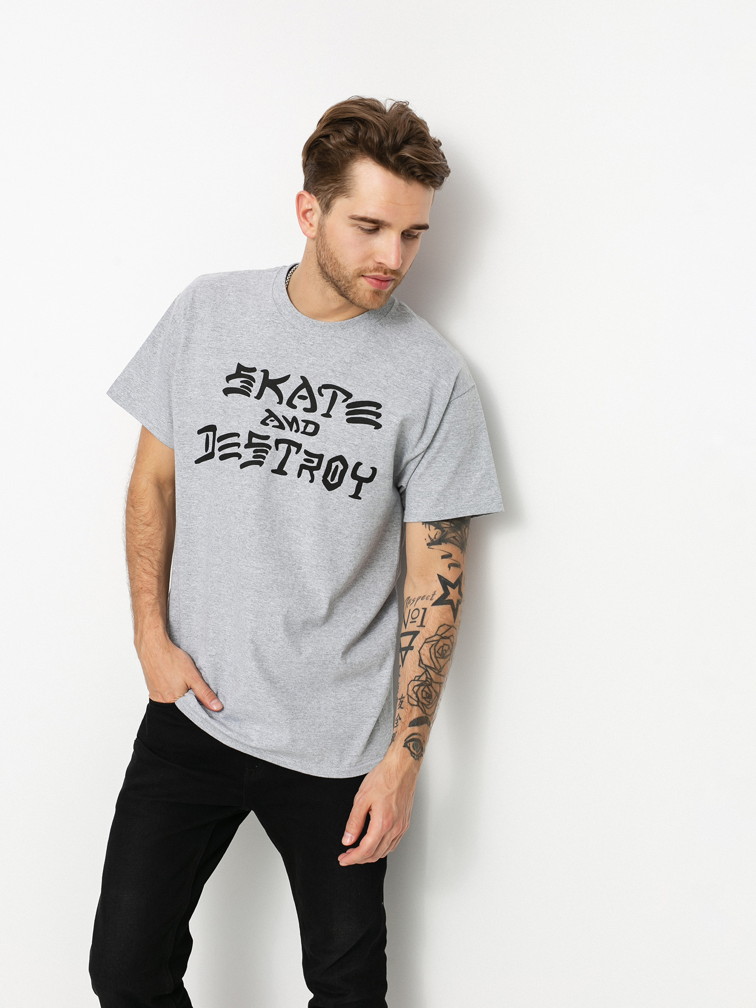 Thrasher Skate And Destroy Ujjatlan felső (grey)