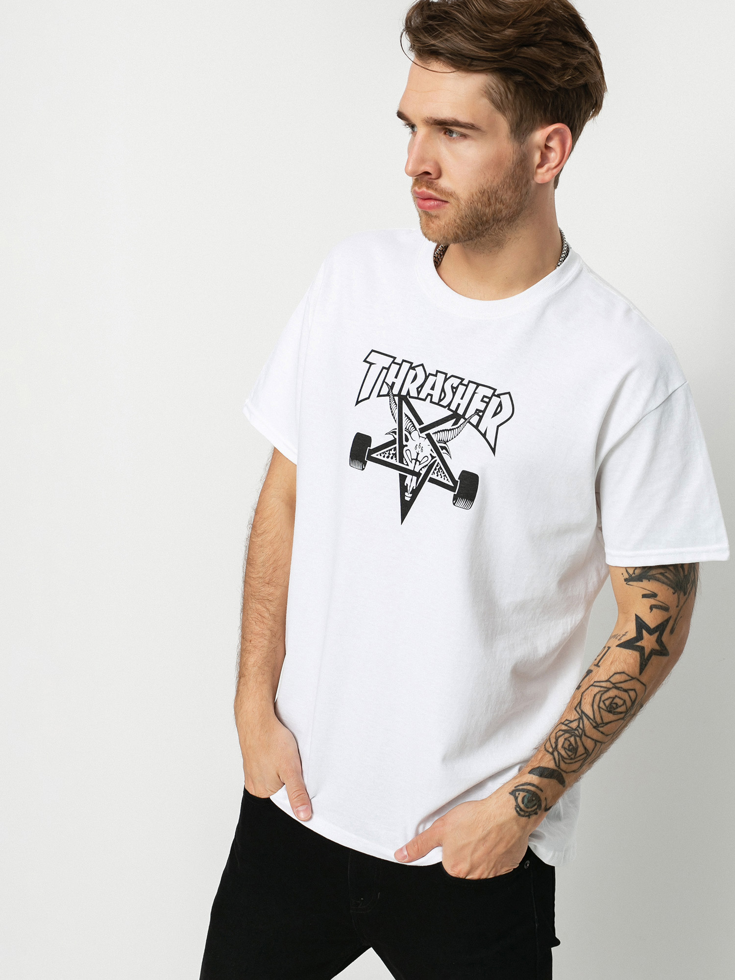 Thrasher Skate Goat Ujjatlan felső (white)