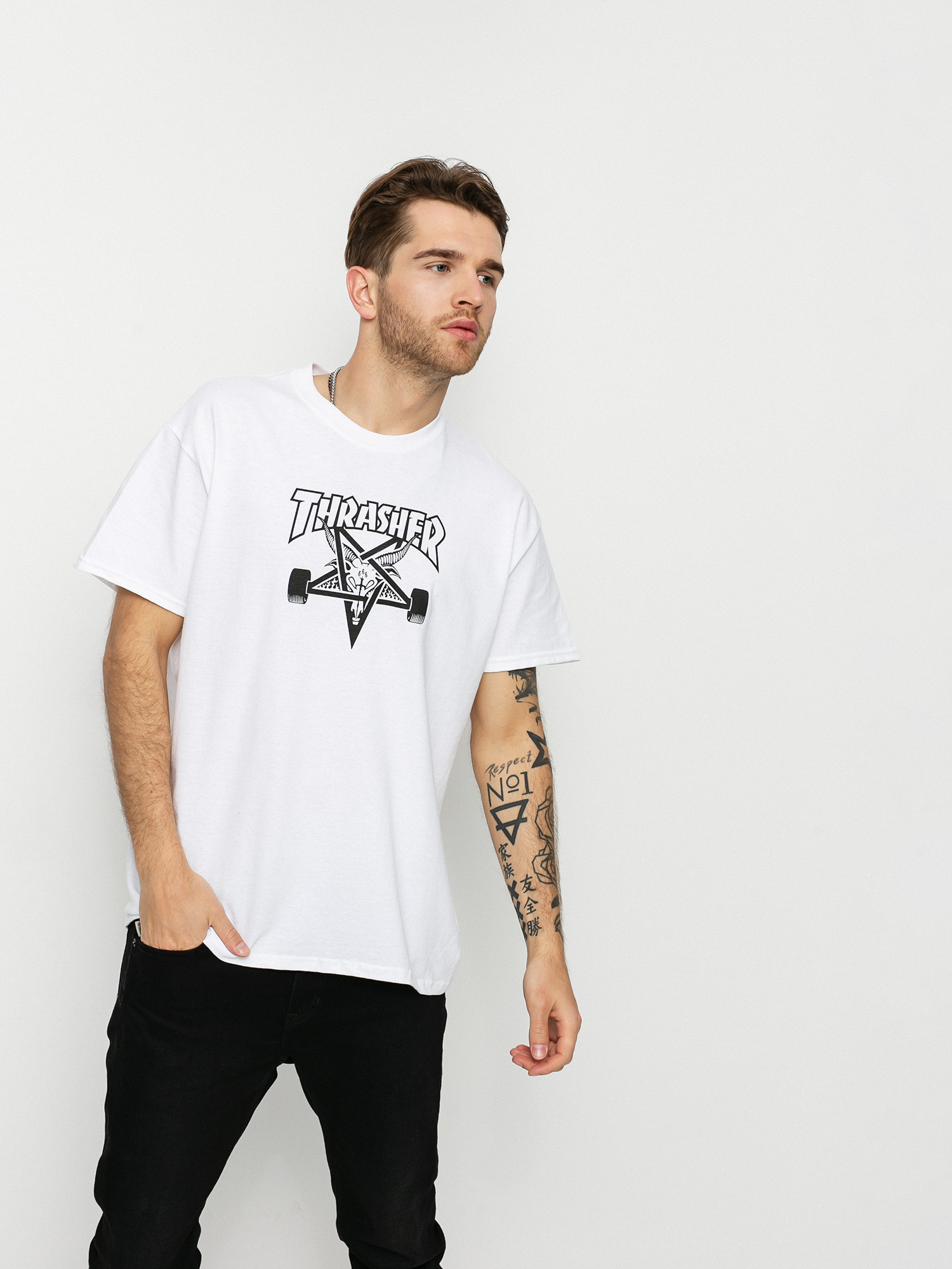 Thrasher Skate Goat Ujjatlan felső (white)