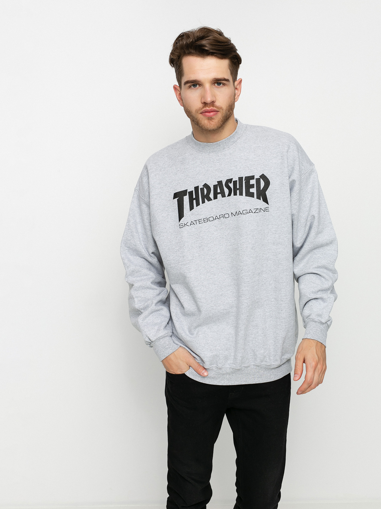 Thrasher Skate Mag Crew Pulóver (grey)