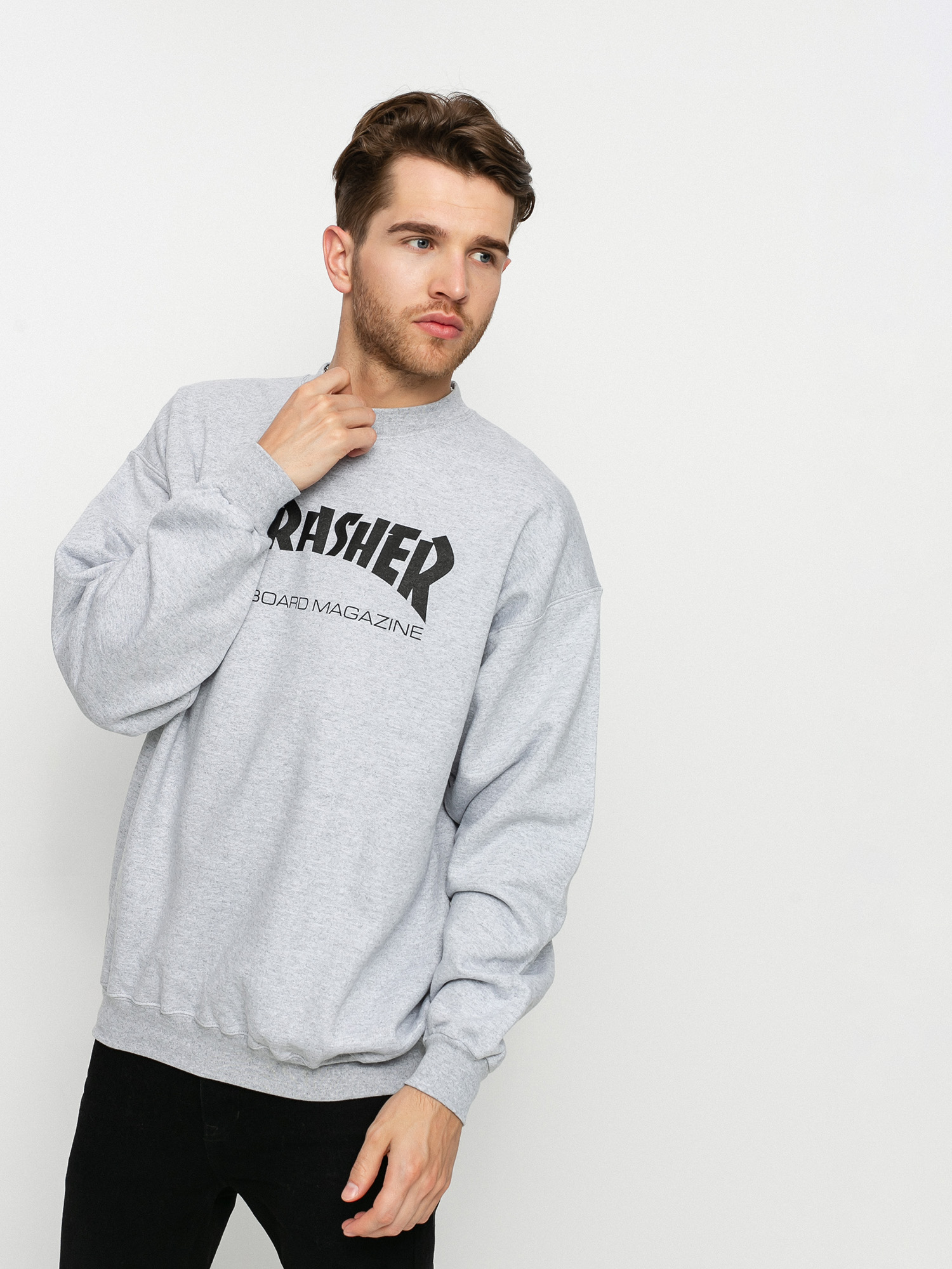 Thrasher Skate Mag Crew Pulóver (grey)