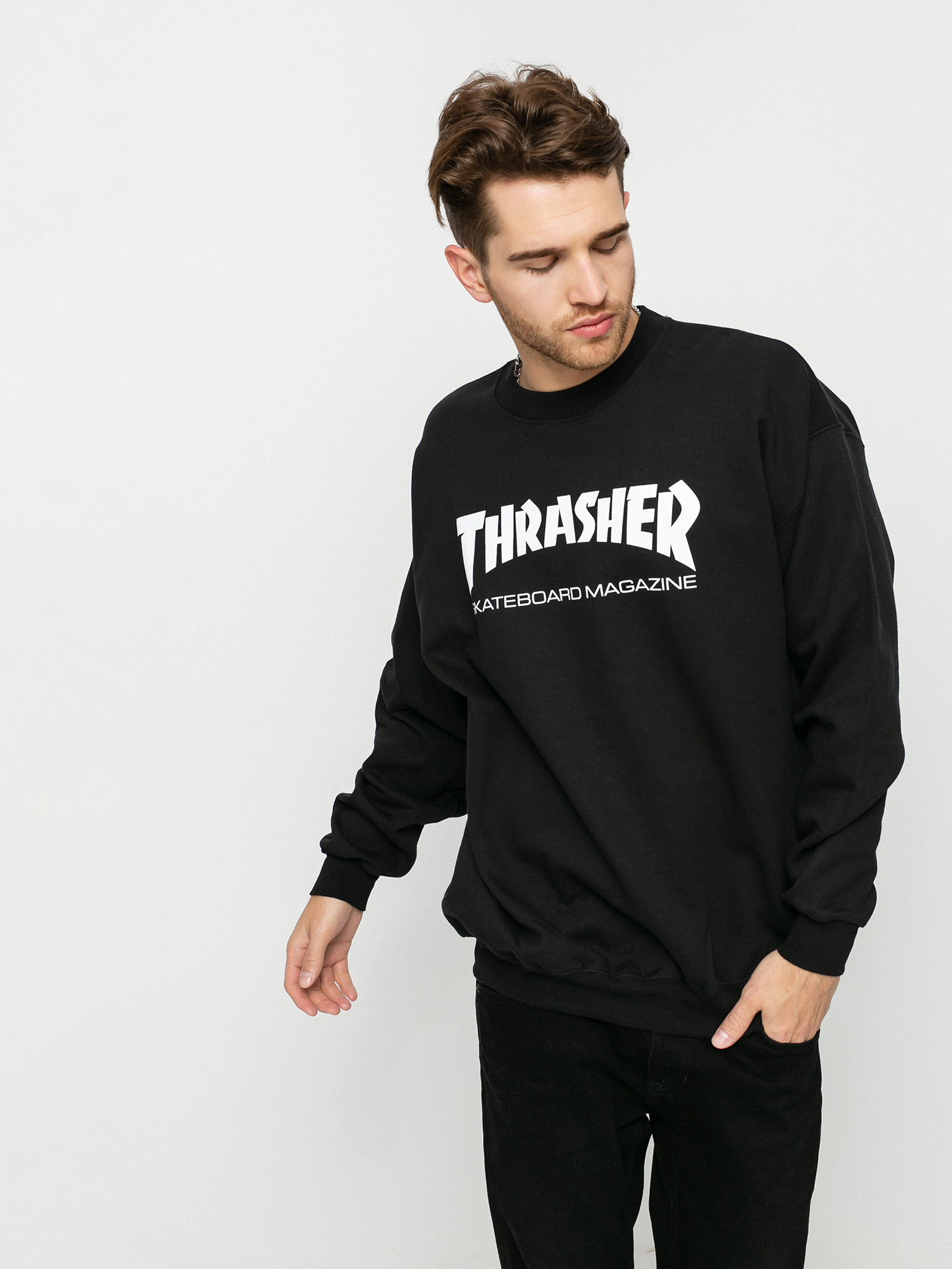 Thrasher Skate Mag Crew Pulóver (black)