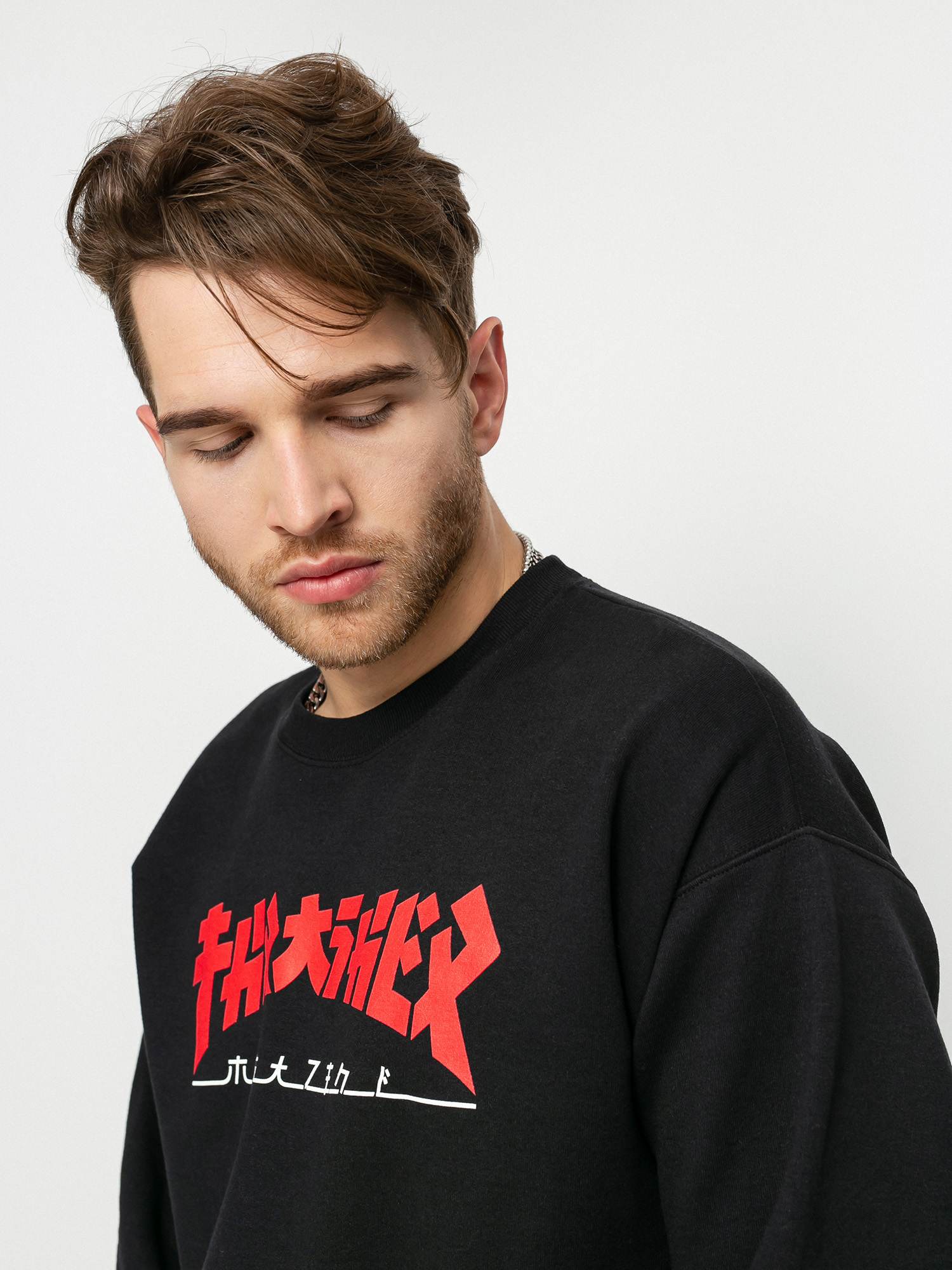 Thrasher Godzilla Crew Pulóver (black)