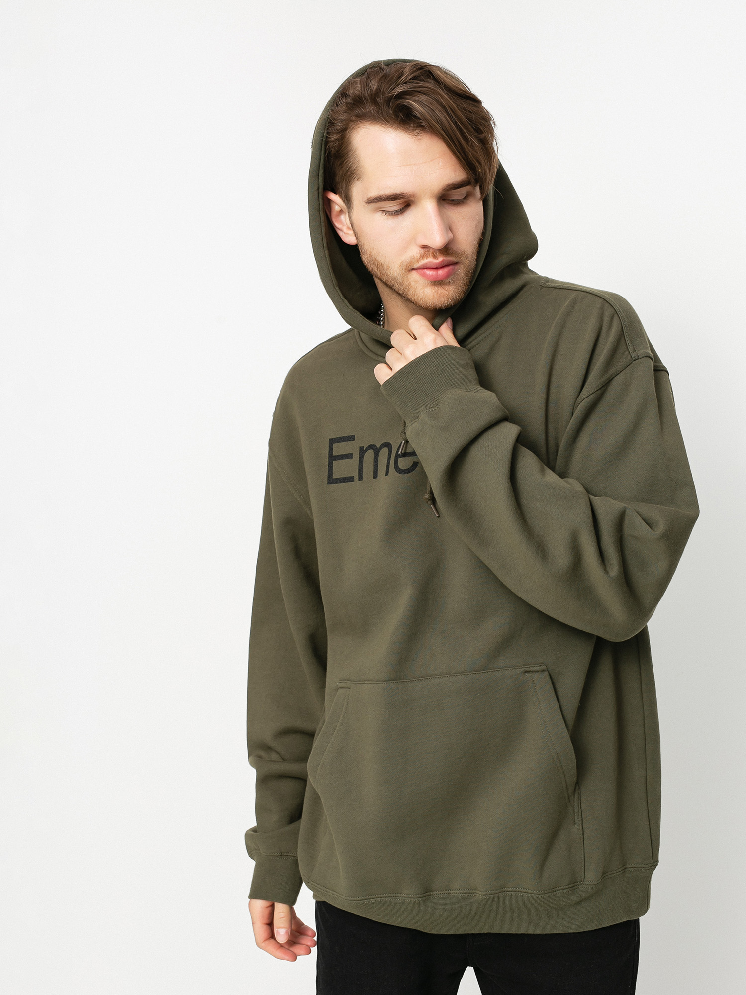 Emerica Pure Logo HD Kapucnis pulóver (army)