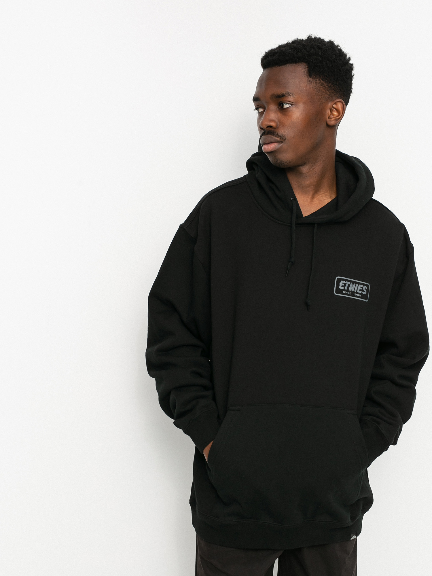 Etnies Quality Control HD Kapucnis pulóver (black/charcoal)