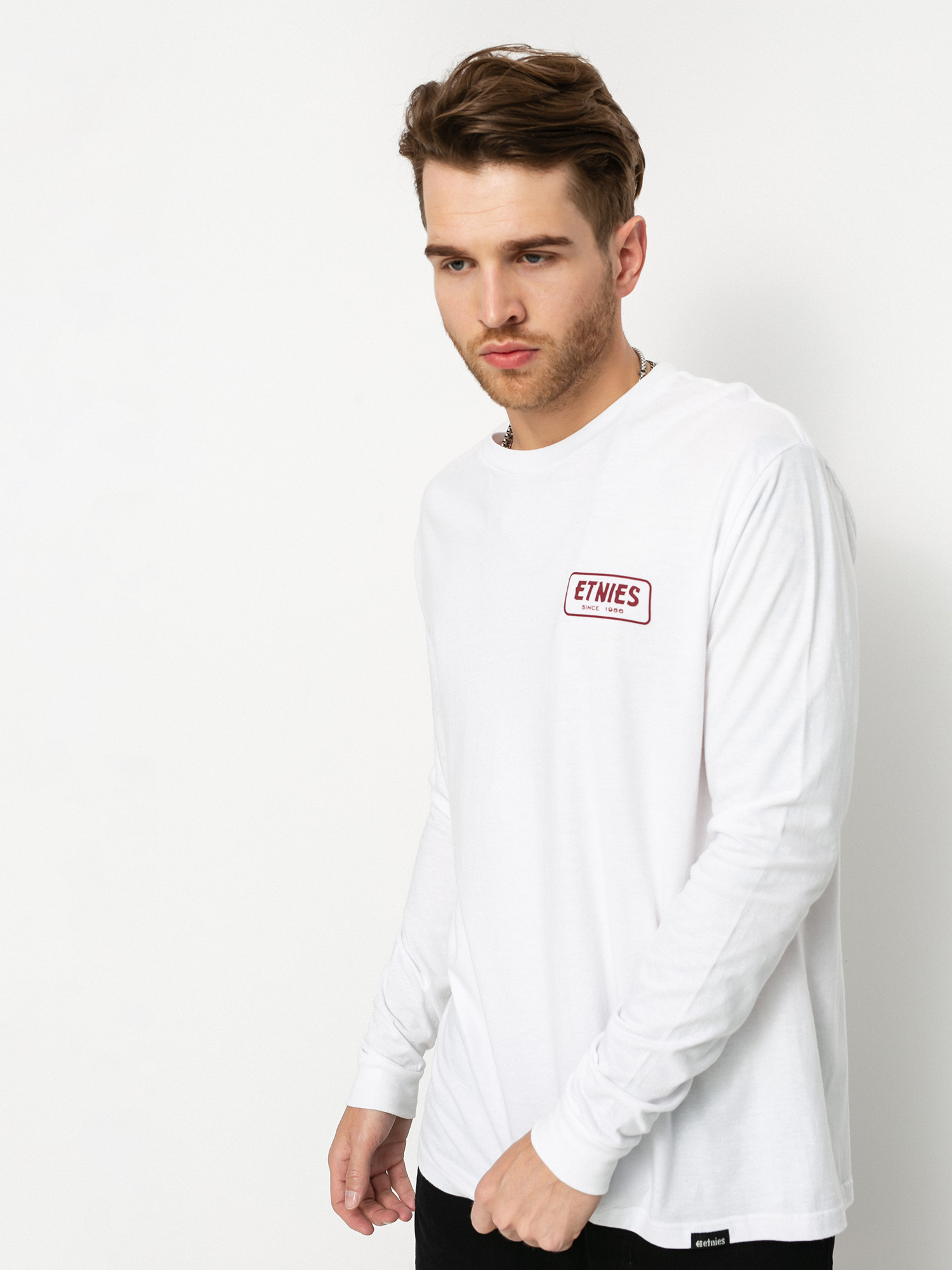 Etnies Quality Control Hosszú ujjú felső (white/burgundy)