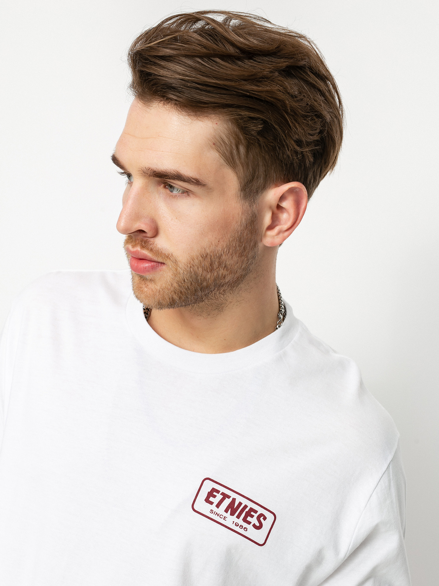 Etnies Quality Control Hosszú ujjú felső (white/burgundy)