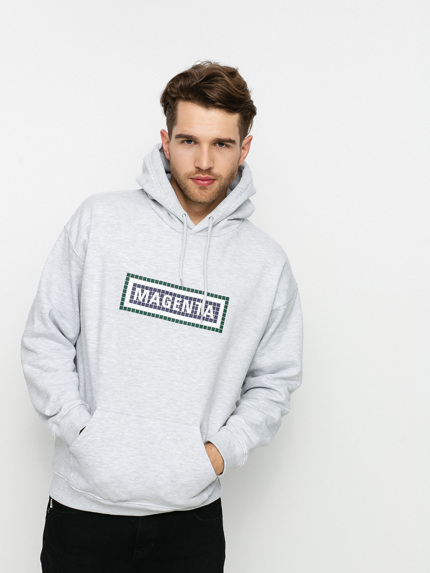 Magenta Magenta Station HD Kapucnis pulóver (ash)