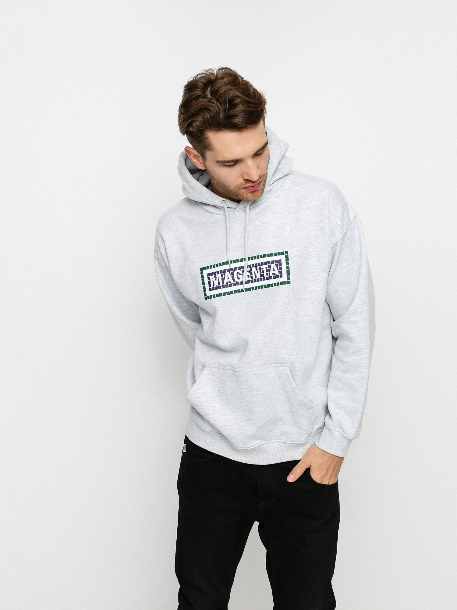 Magenta Magenta Station HD Kapucnis pulóver (ash)