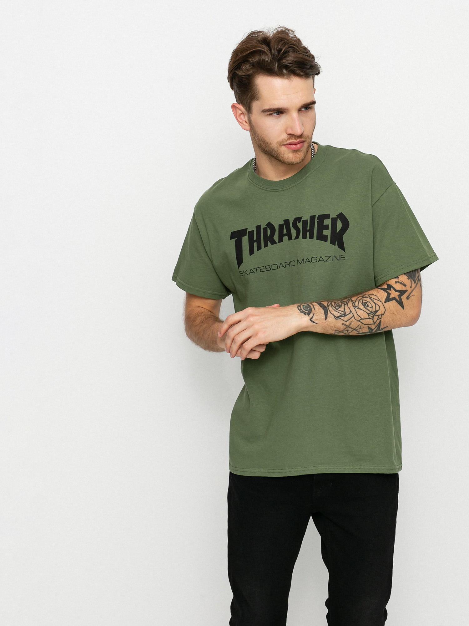 Thrasher Skate Mag Ujjatlan felső (army)