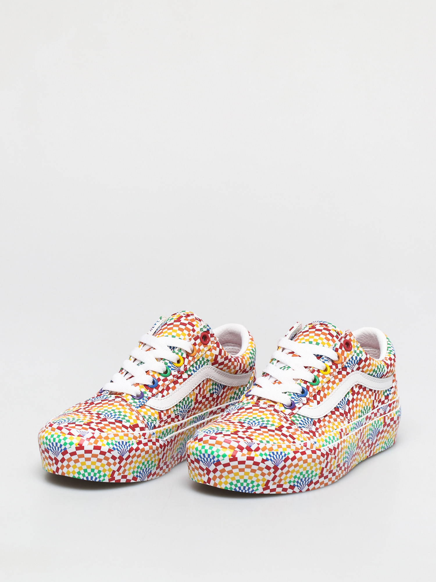 Vans Old Skool Platform Cipők (pride multi/true white)