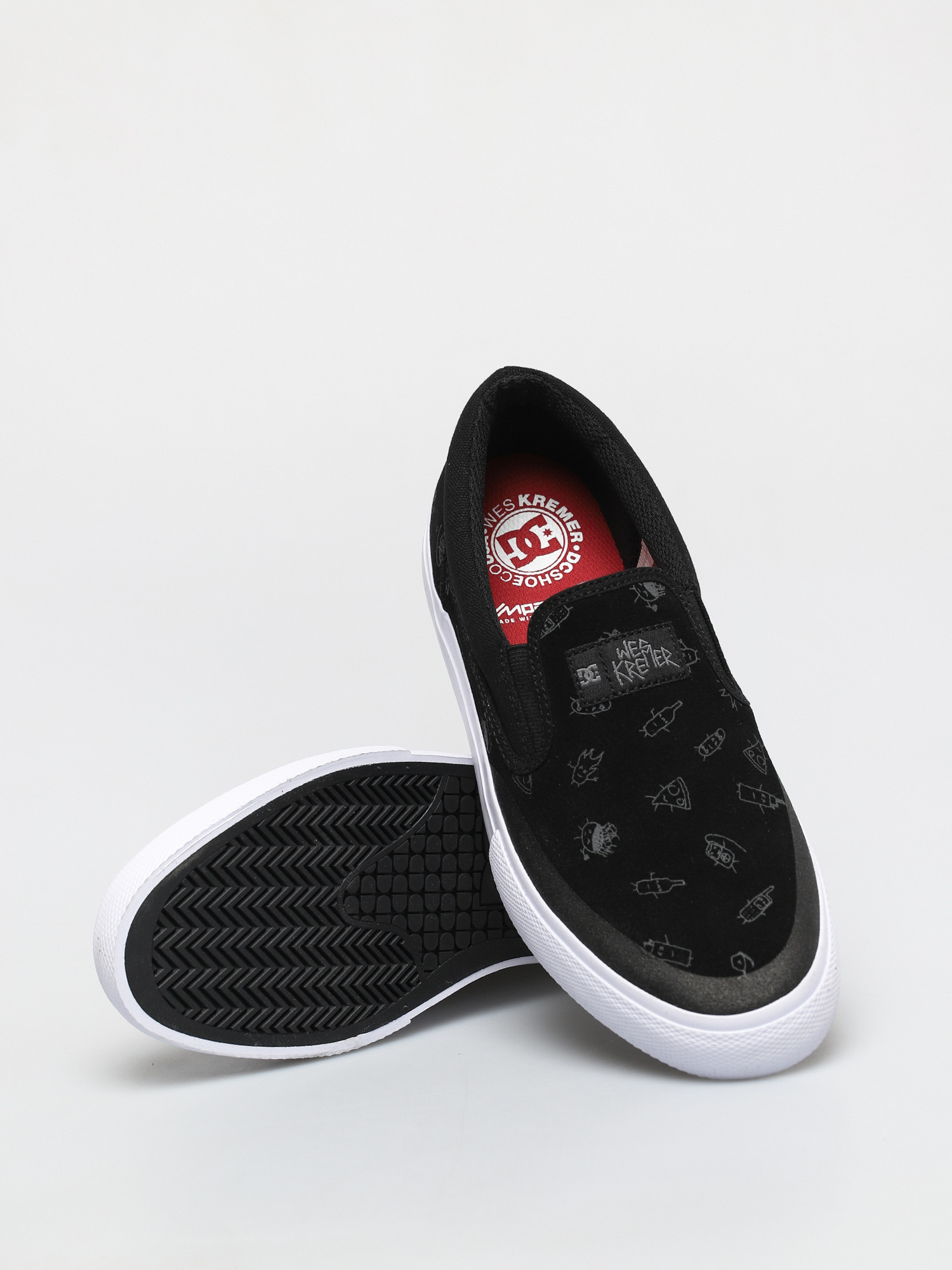DC Manual Slip On S Wes Cipők (black/black/grey)