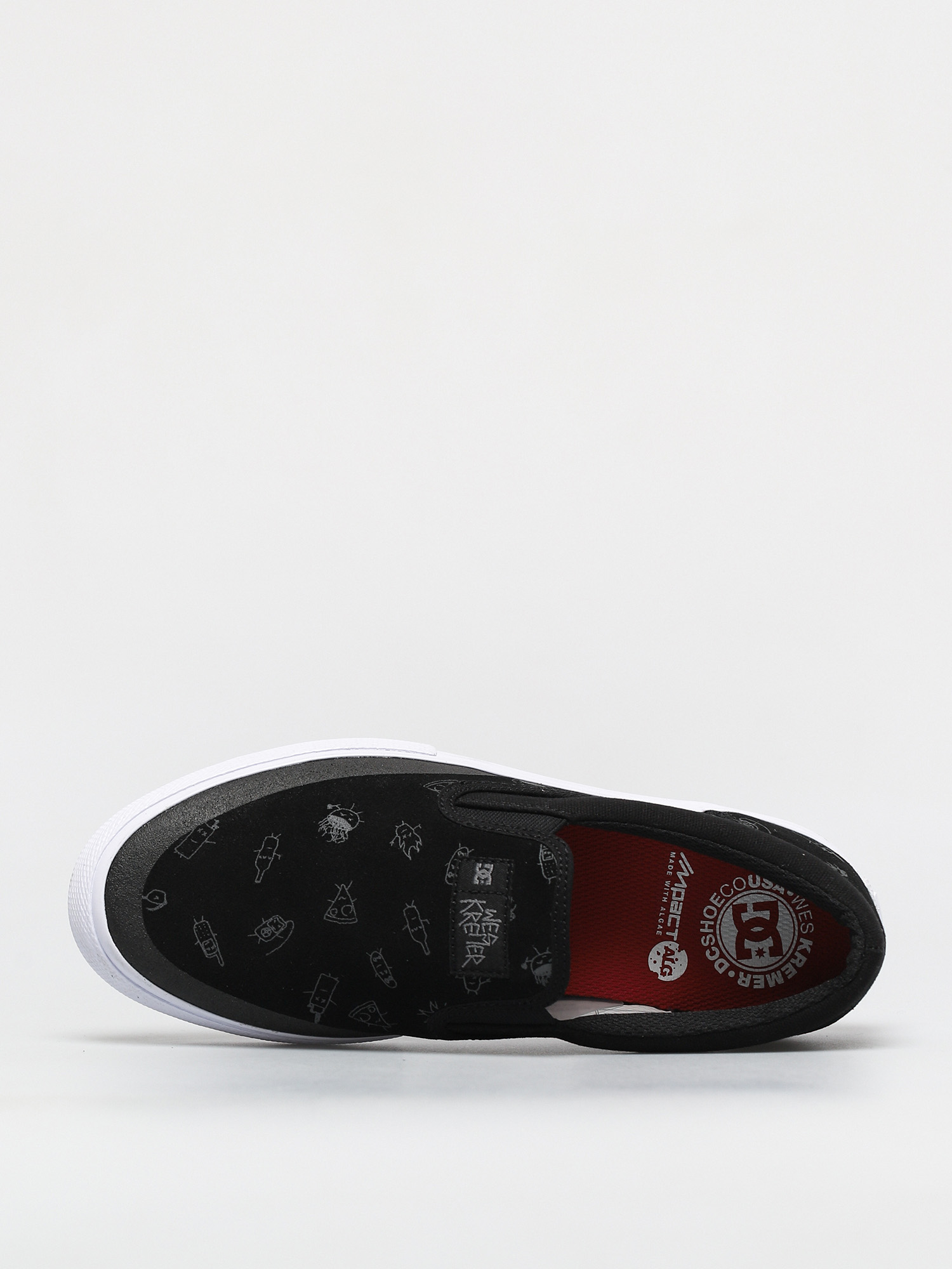DC Manual Slip On S Wes Cipők (black/black/grey)