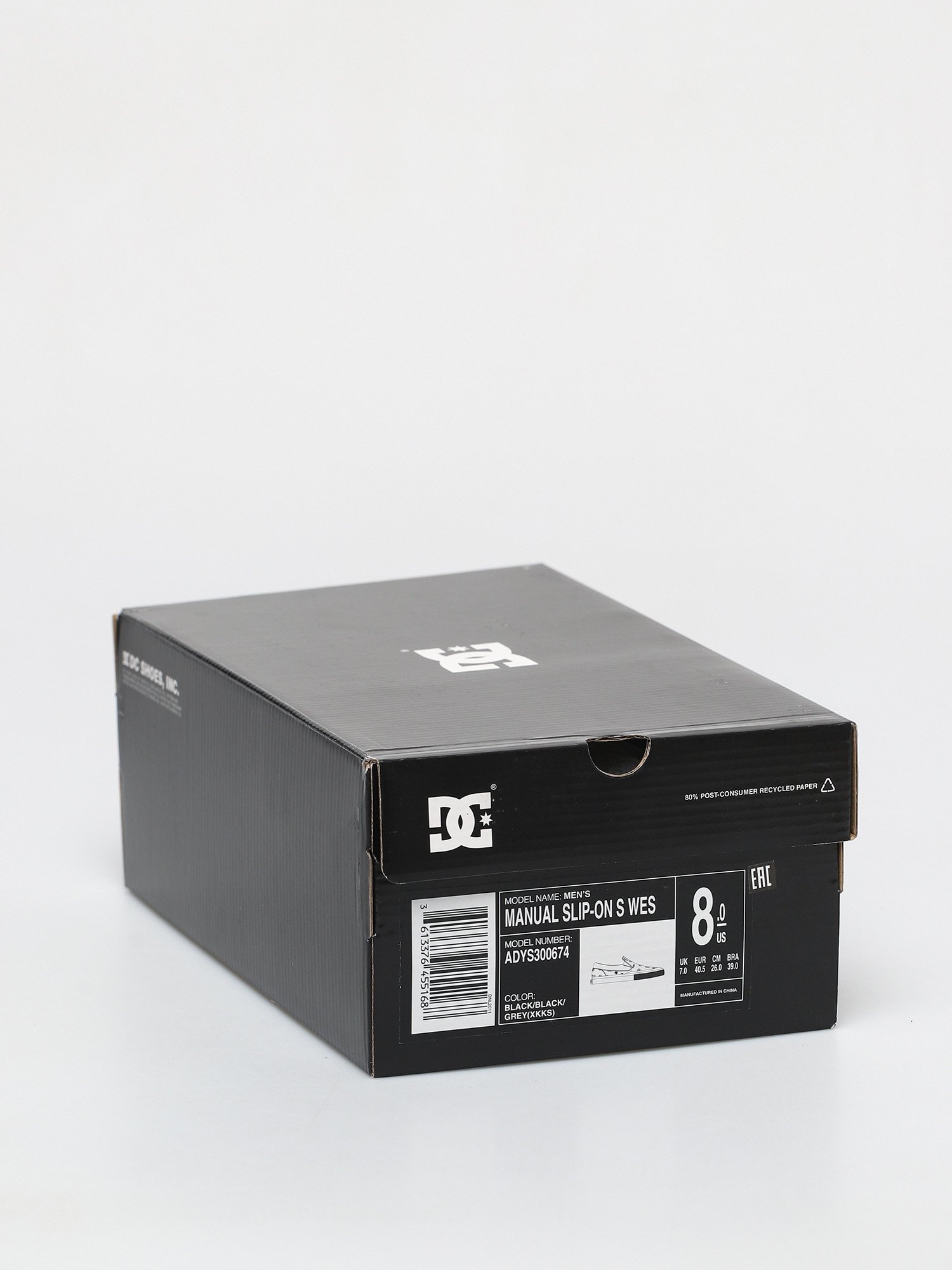 DC Manual Slip On S Wes Cipők (black/black/grey)