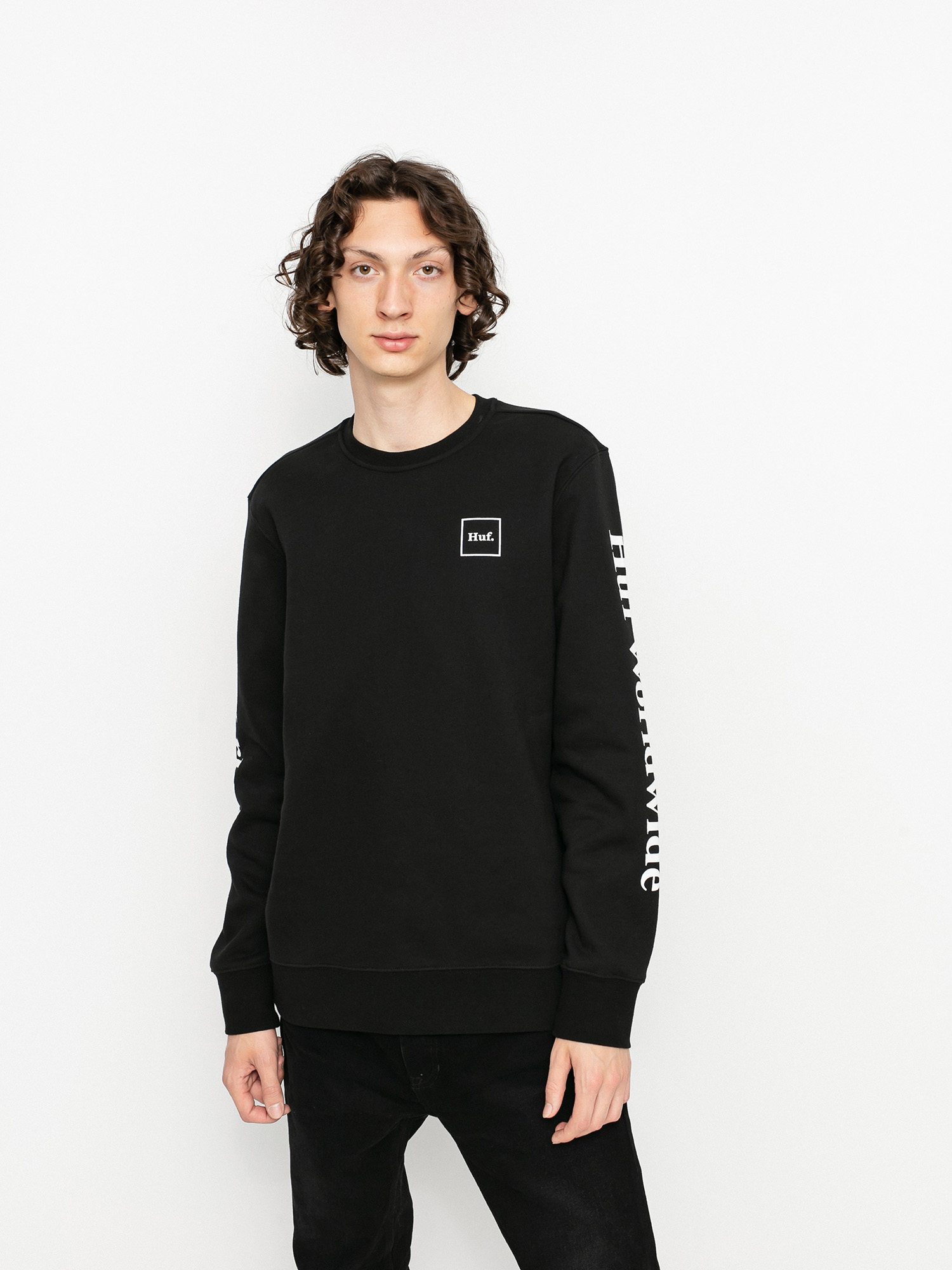 HUF Essentials Domestic Pulóver (black)