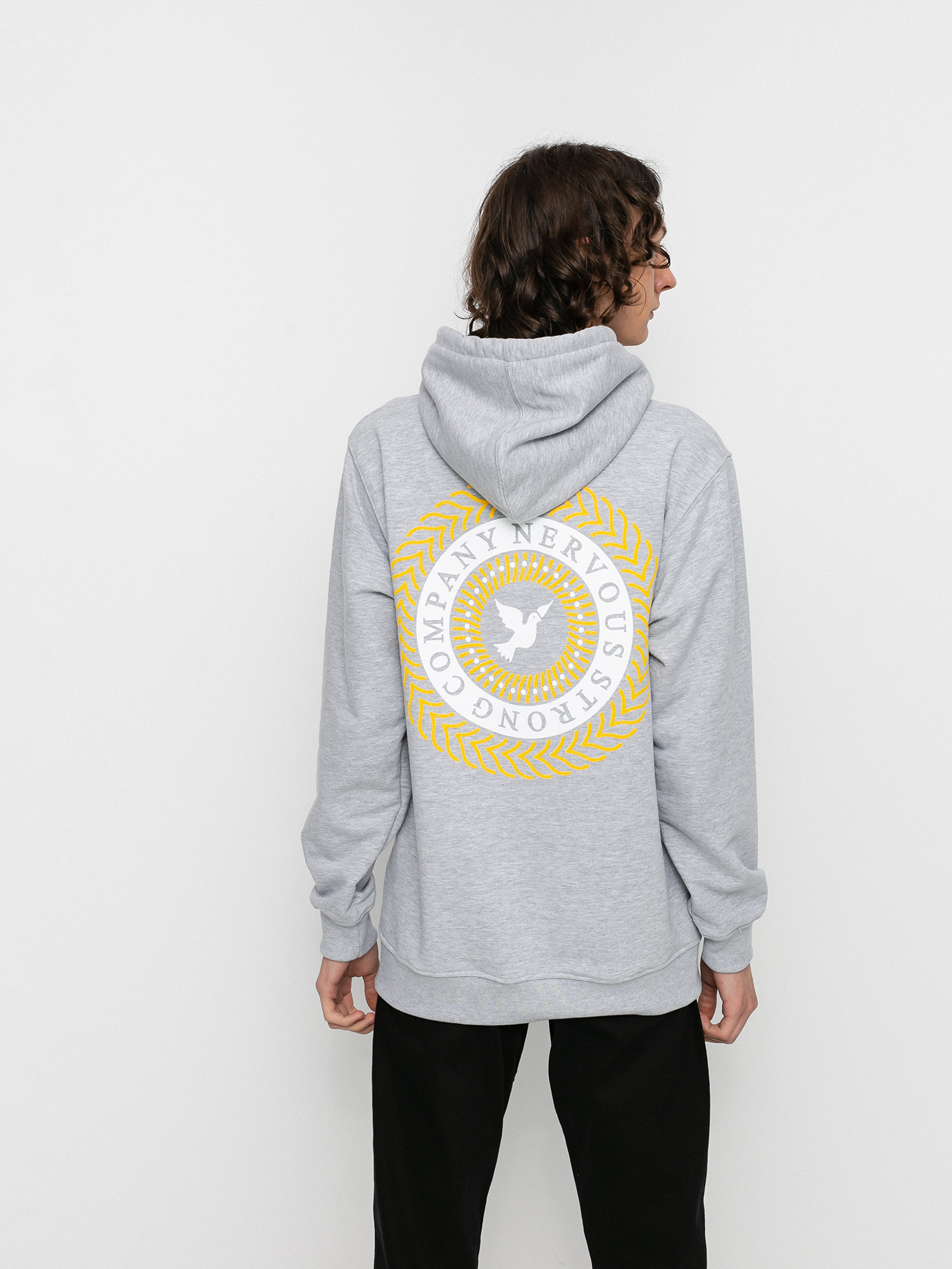 Nervous Swirl HD Kapucnis pulóver (grey)