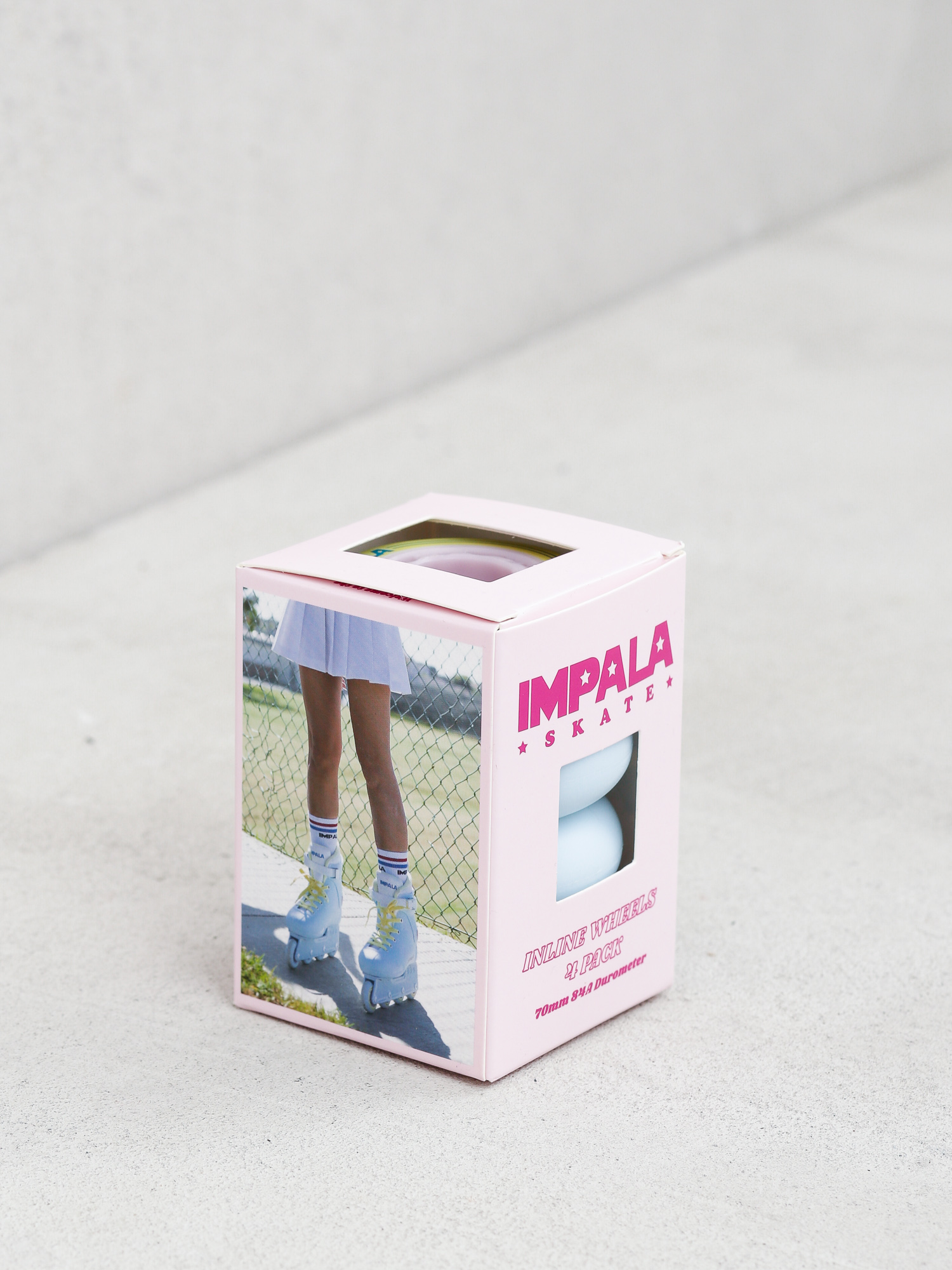 Impala Inline Wheel Wmn Gördeszka kerék (sky blue/yellow)