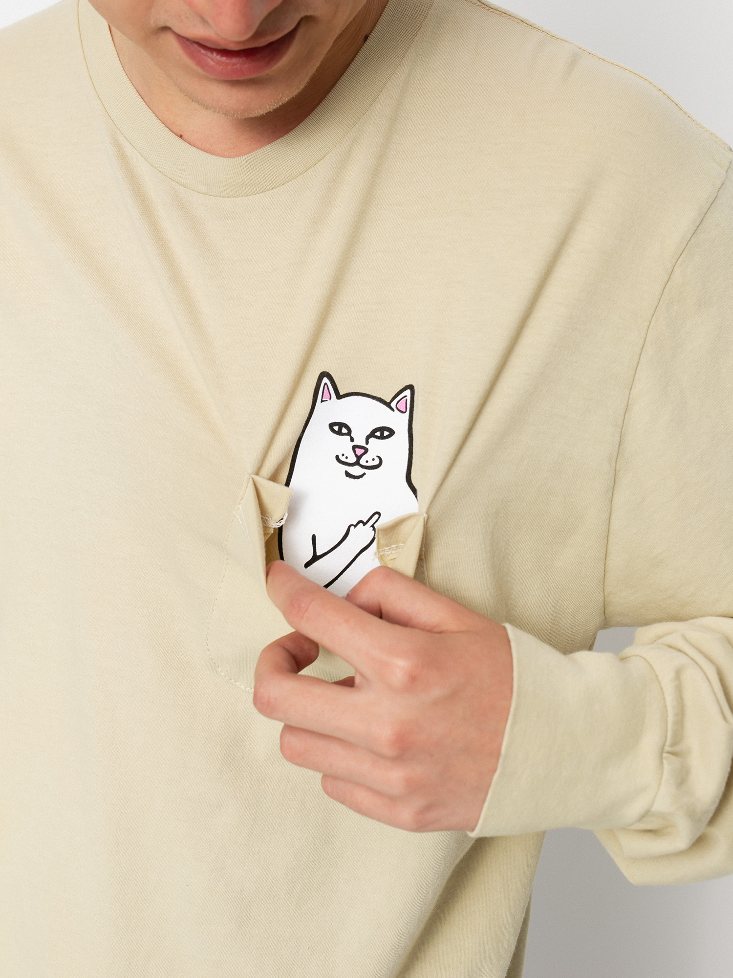 RipNDip Lord Nermal Pocket Hosszú ujjú felső (tan)