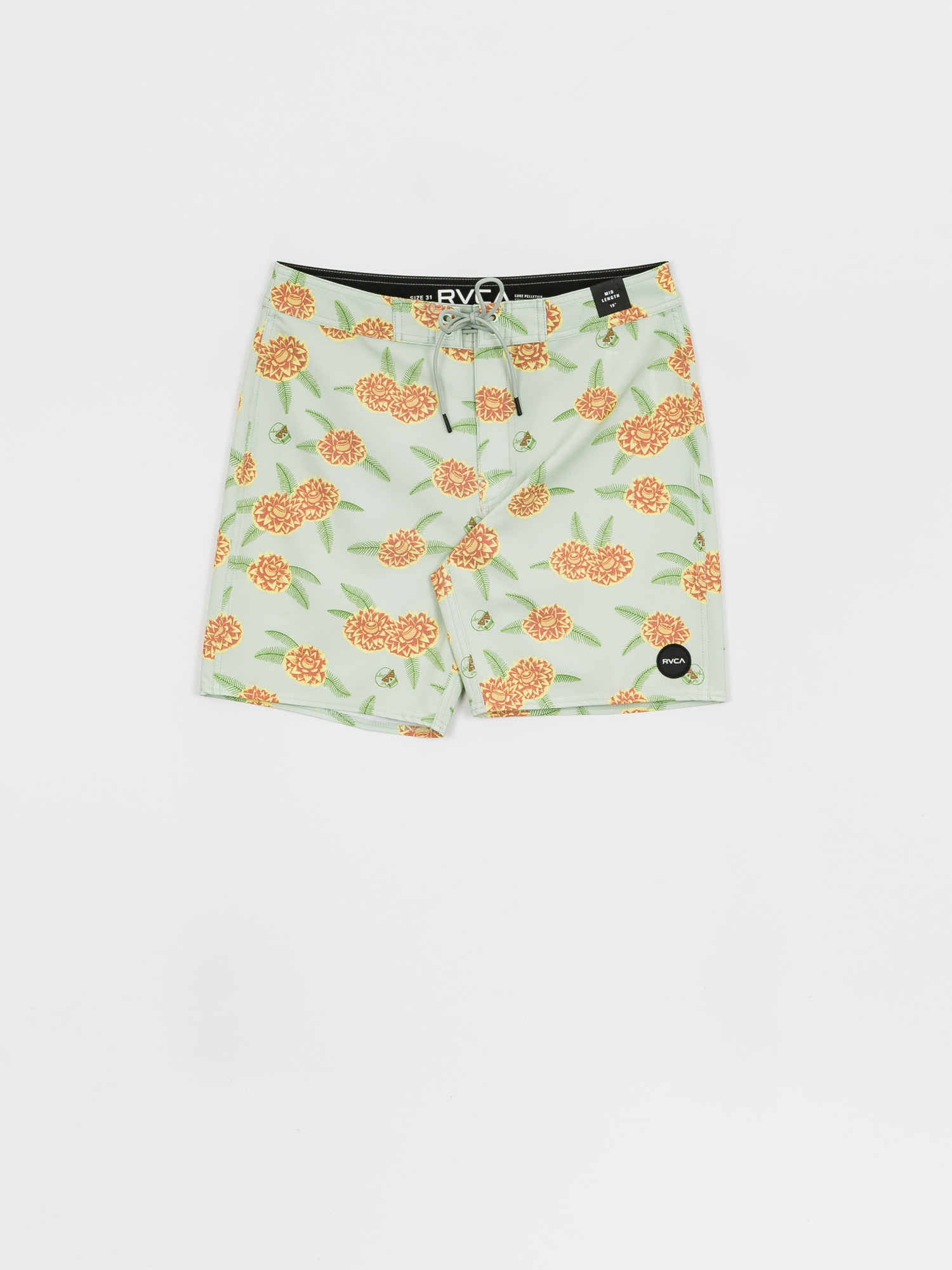 RVCA Luke P Floral Trunk Boardshort (green tea)
