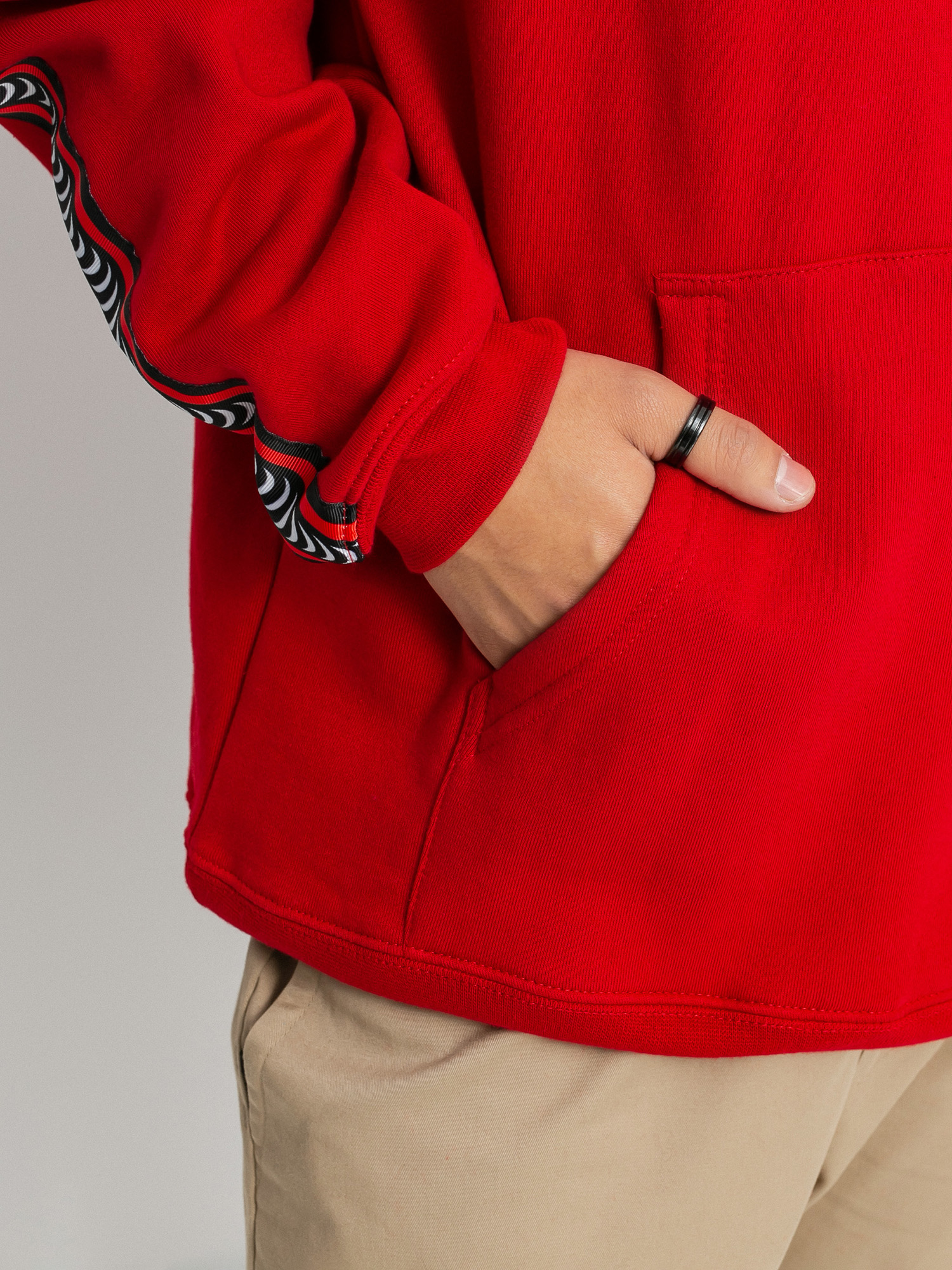 Spitfire Classic 87 Swirl Stripe HD Kapucnis pulóver (red)