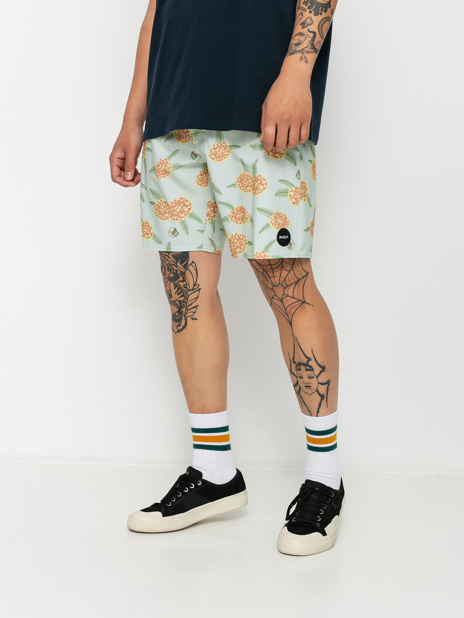 RVCA Luke P Floral Trunk Boardshort (green tea)