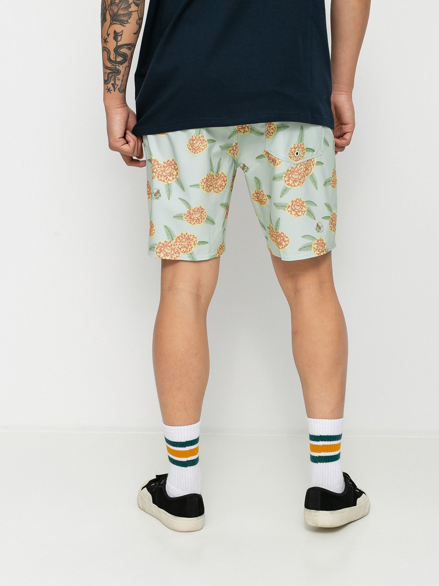 RVCA Luke P Floral Trunk Boardshort (green tea)