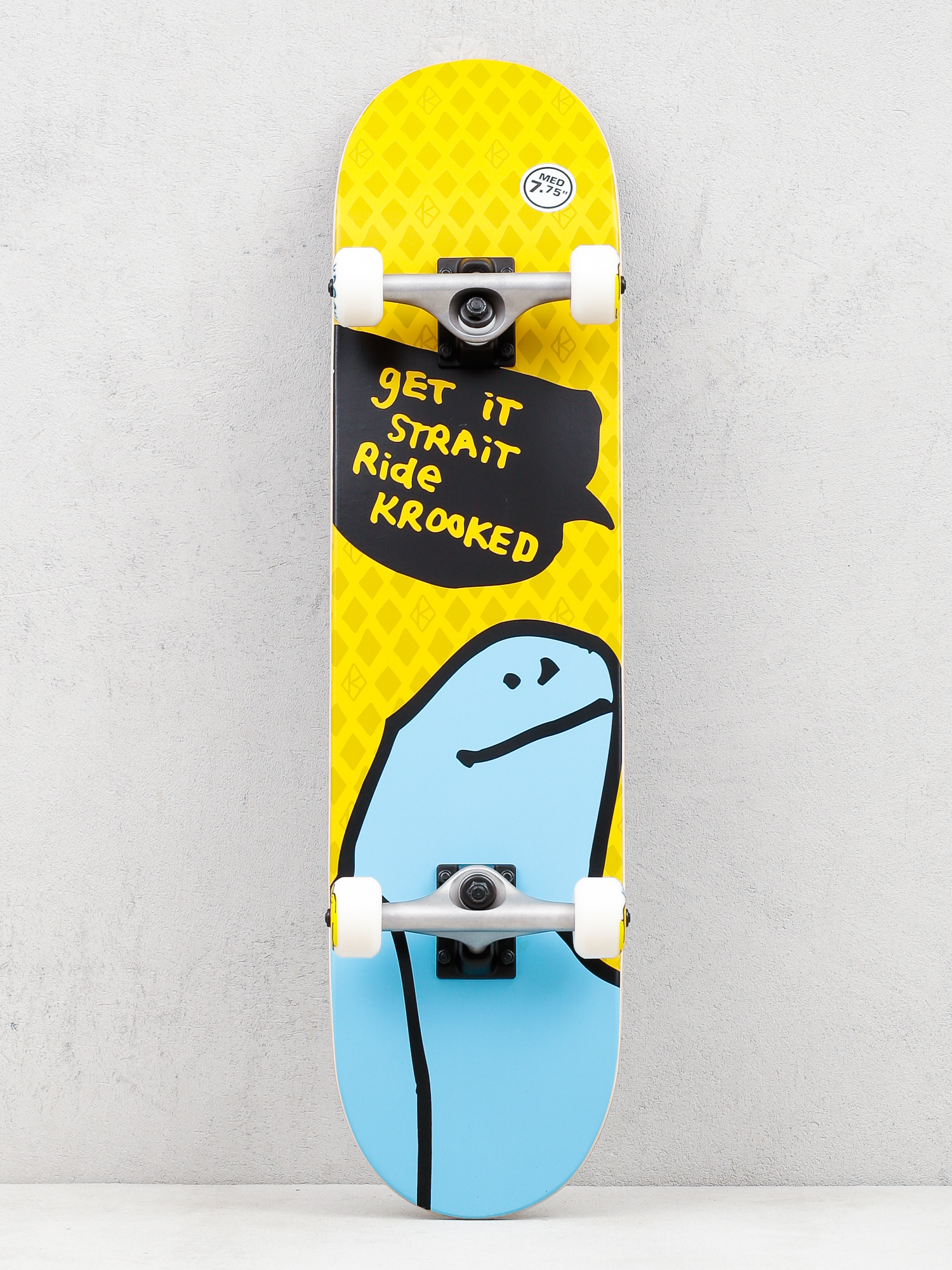 Krooked O Gee Shmoo Komplett gördeszka (yellow/blue)