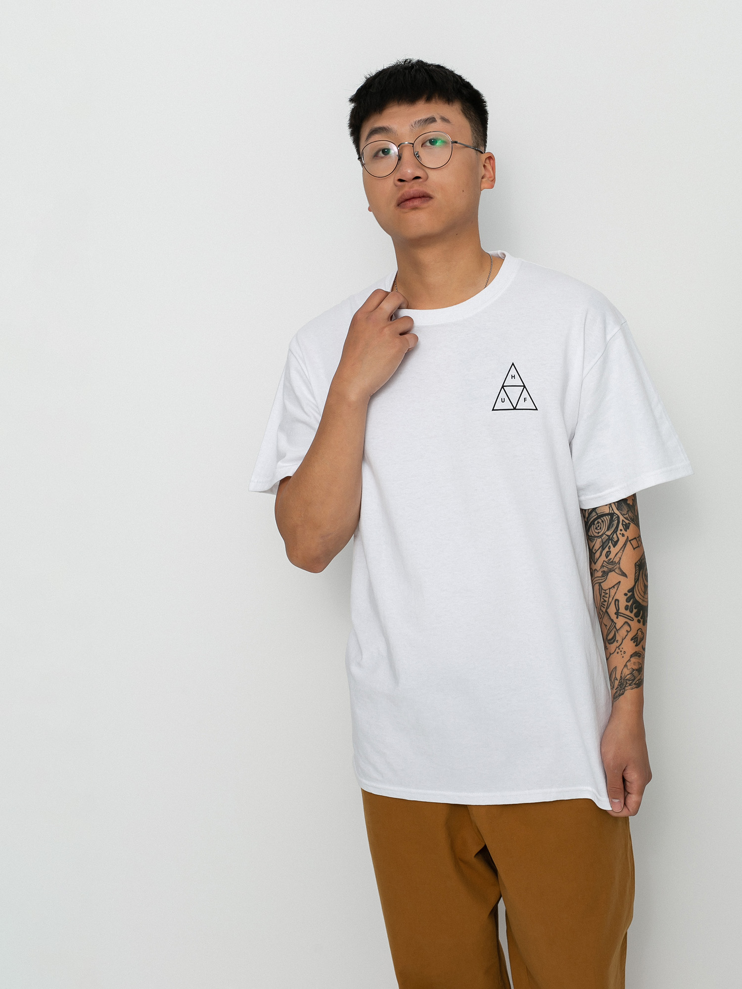 HUF Essentials TT Ujjatlan felső (white)
