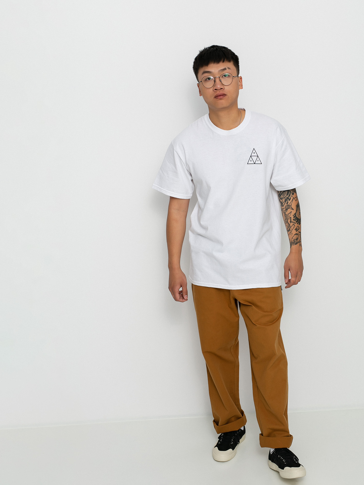 HUF Essentials TT Ujjatlan felső (white)
