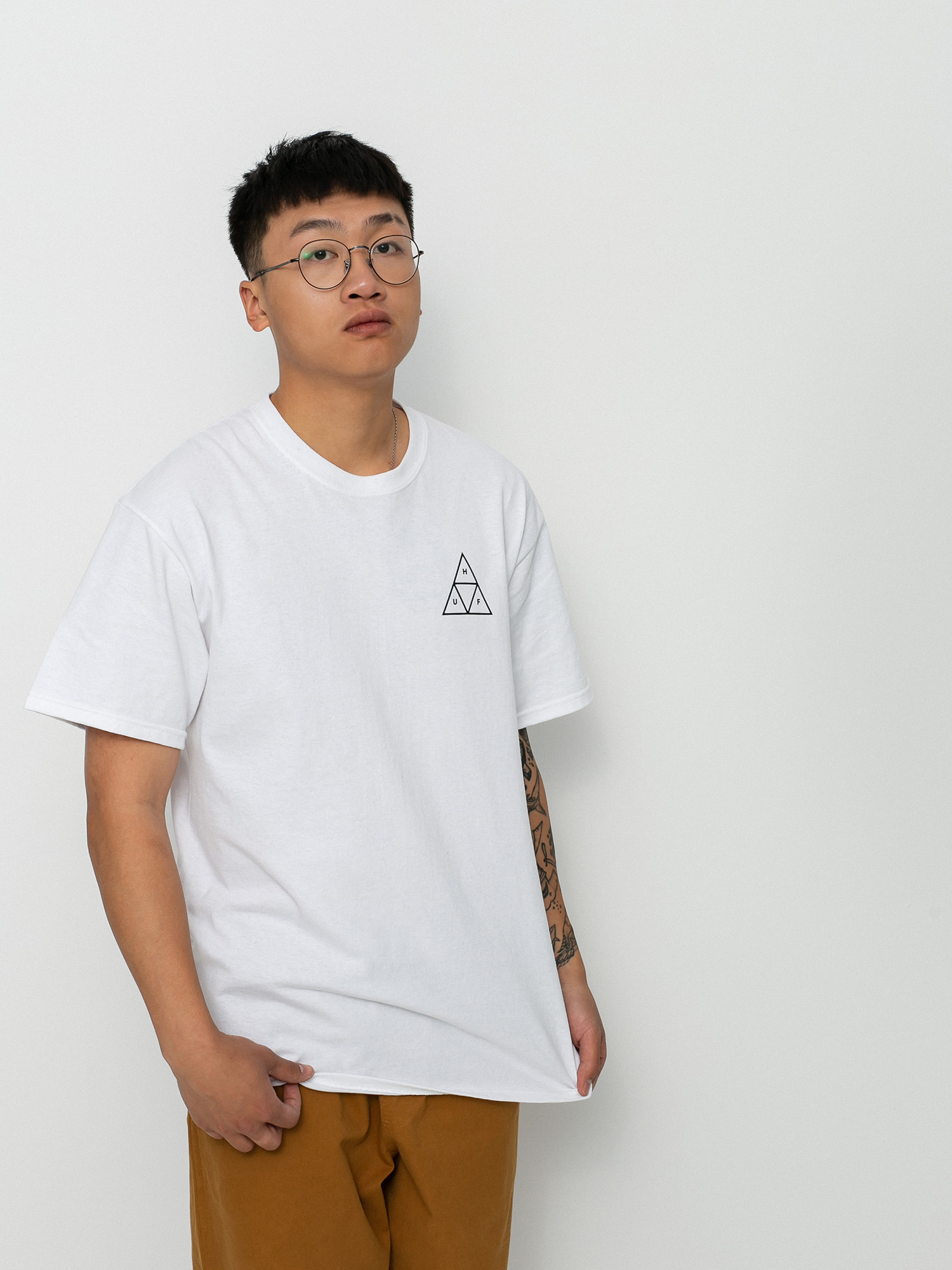 HUF Essentials TT Ujjatlan felső (white)