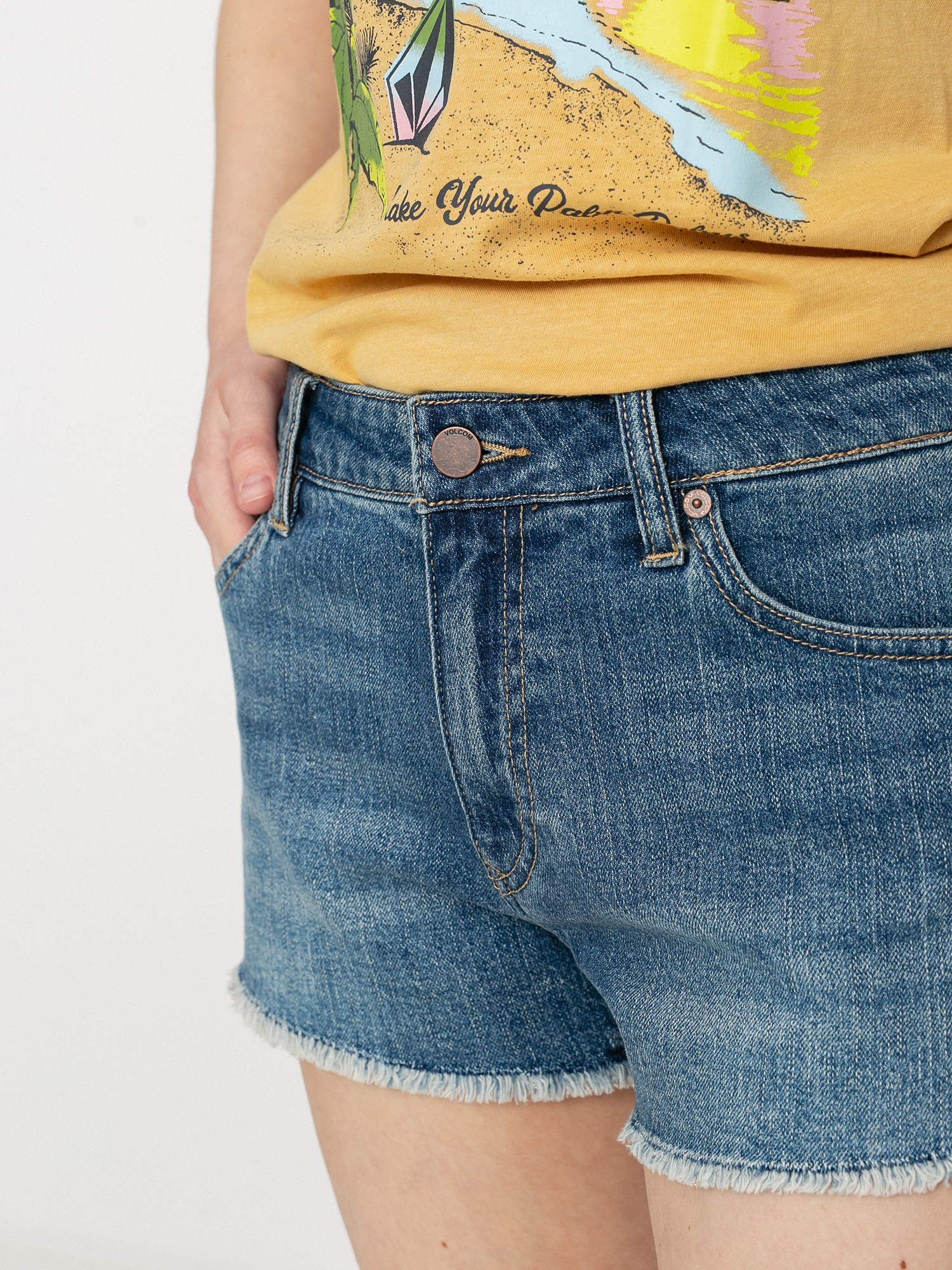 Volcom Stoney Stretch Wmn Rövidnadrág (blue swift wash)