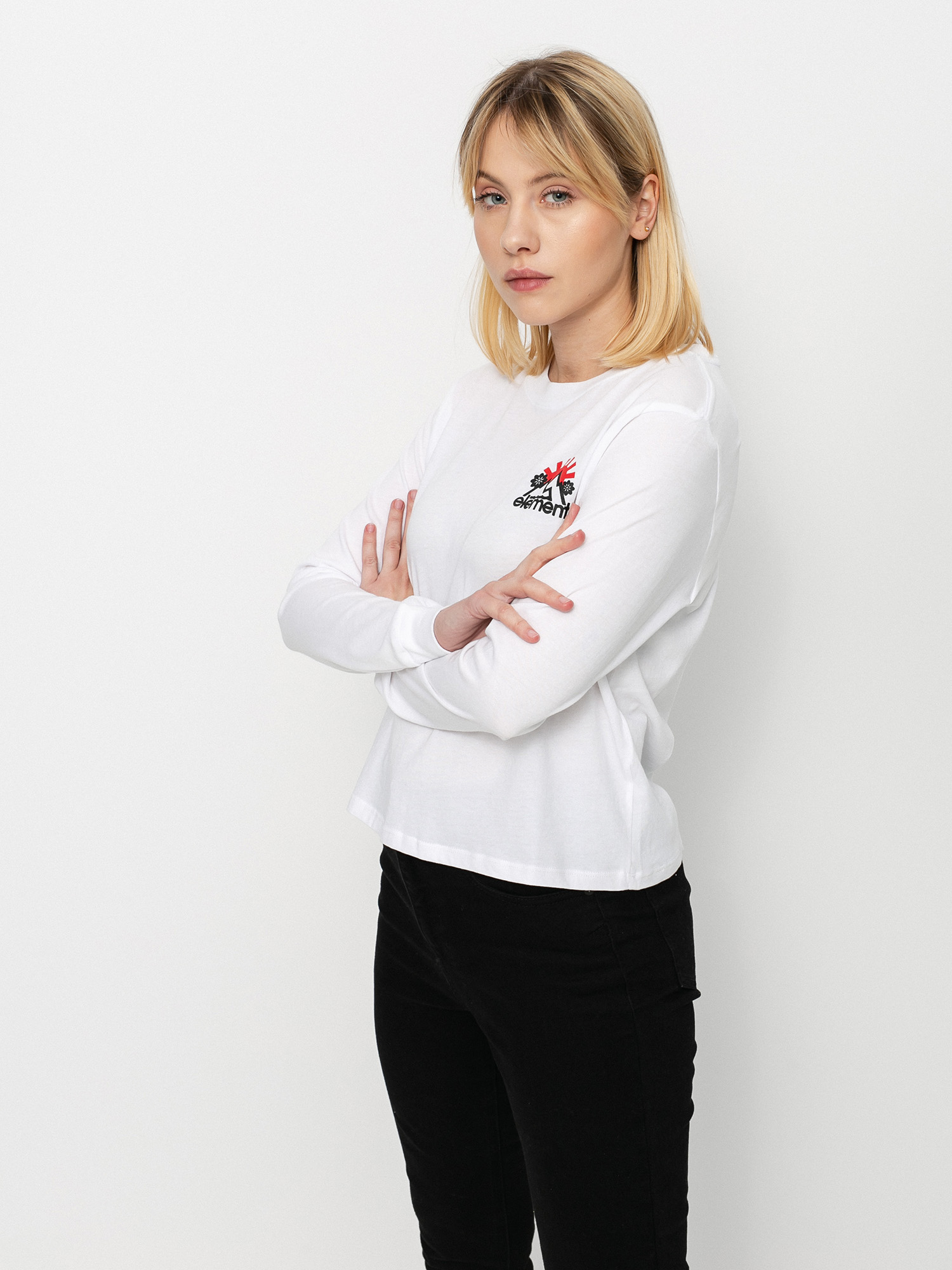 Element Rising Crop Hosszú ujjú felső Wmn (white)