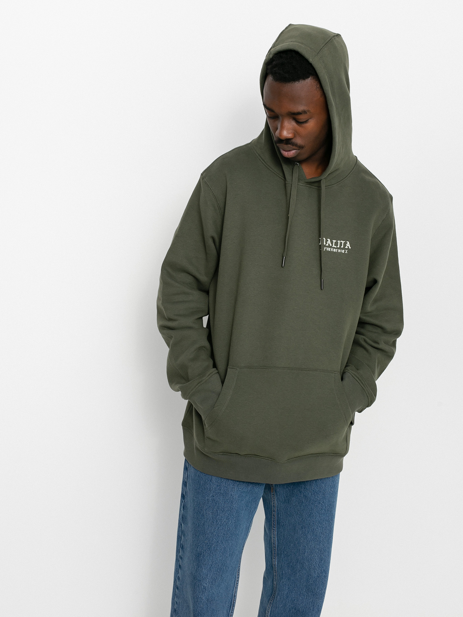 Malita Fckcovid HD Kapucnis pulóver (olive)