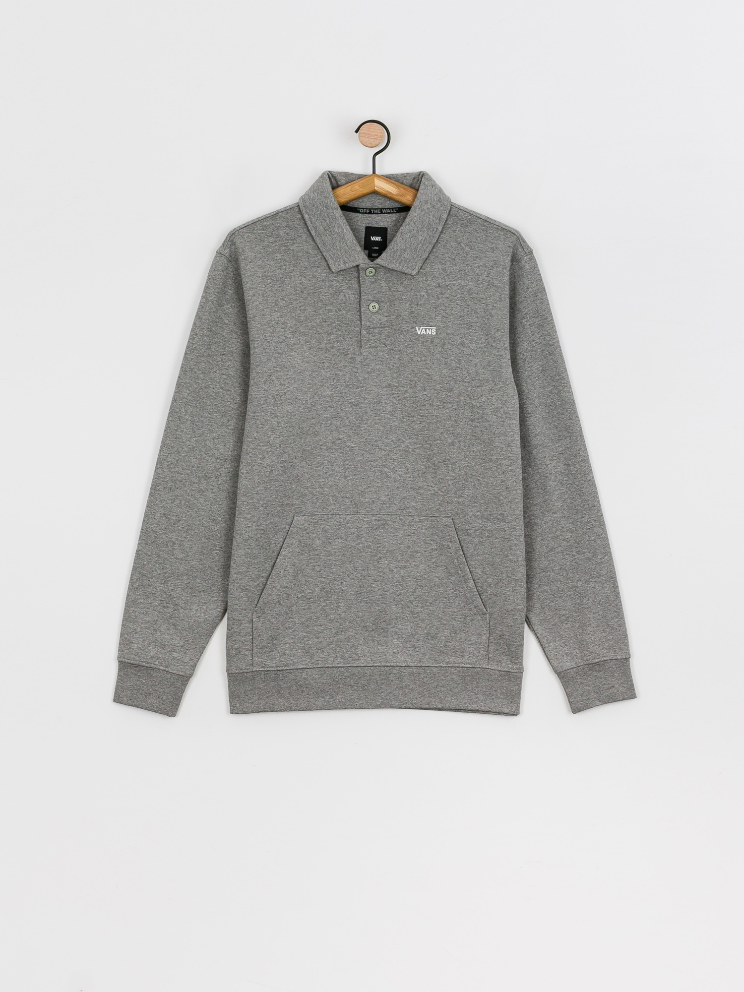 Vans Not Preppy Polo Fleece Pulóver (cement heather)