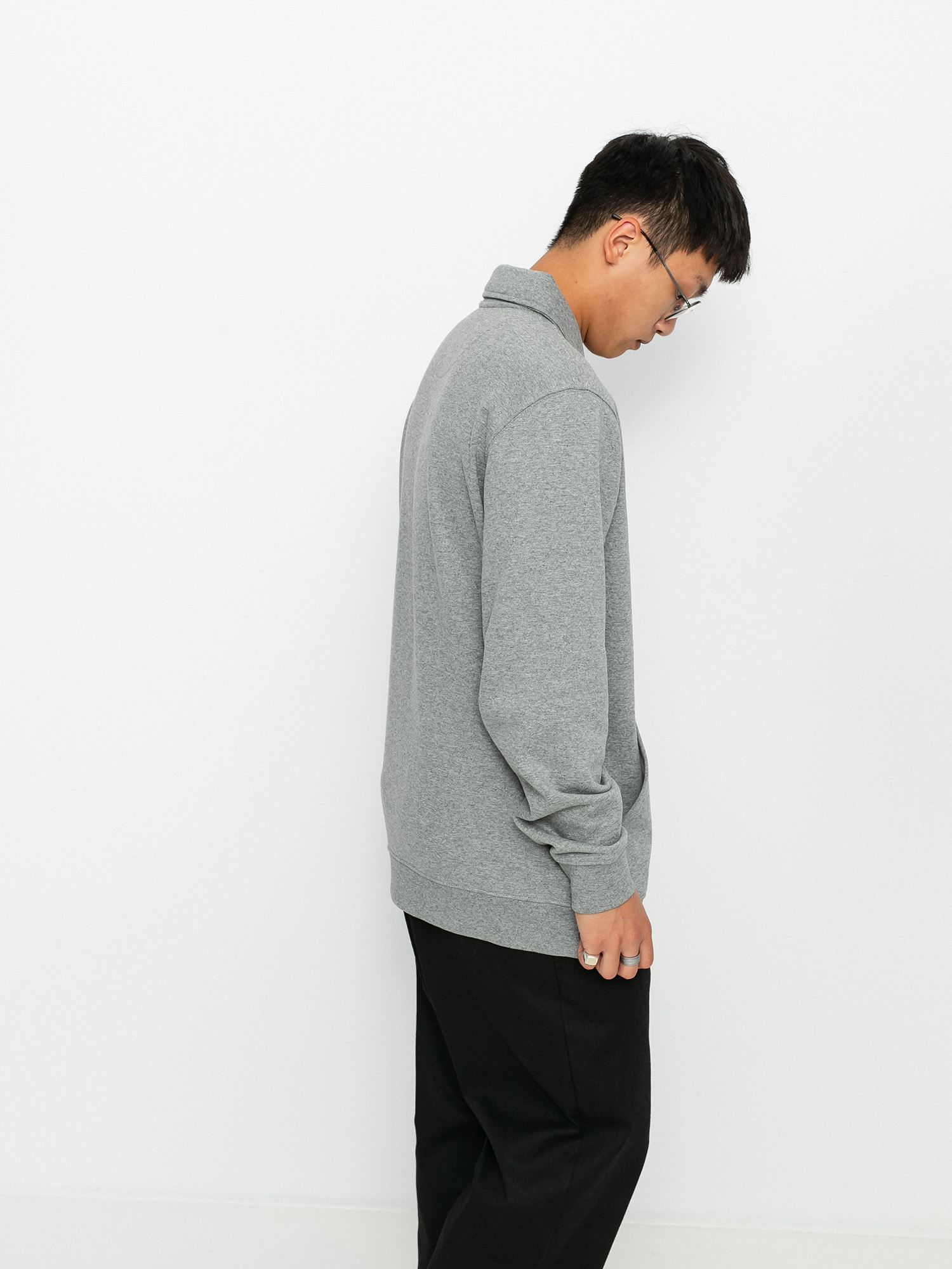 Vans Not Preppy Polo Fleece Pulóver (cement heather)