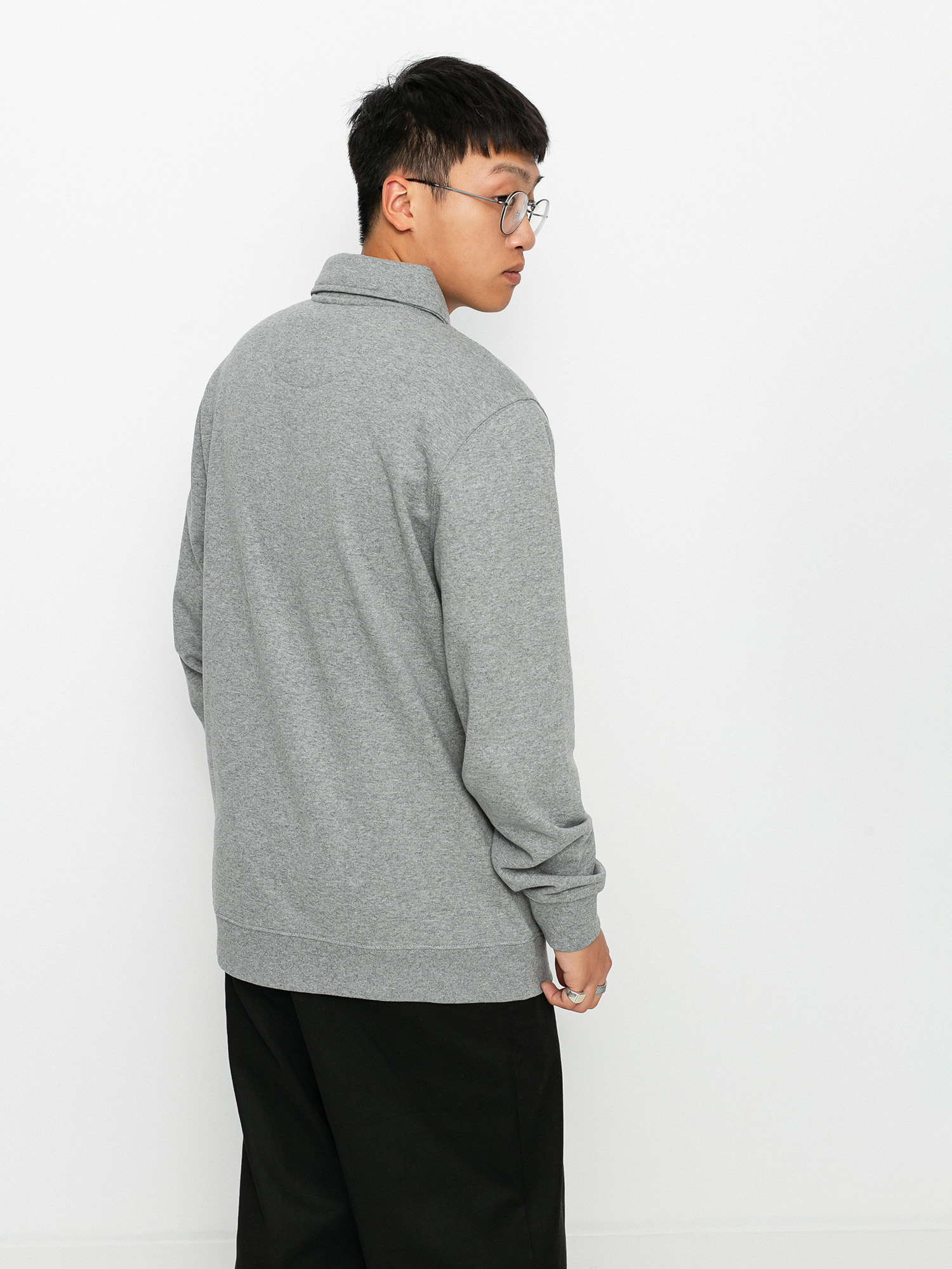 Vans Not Preppy Polo Fleece Pulóver (cement heather)
