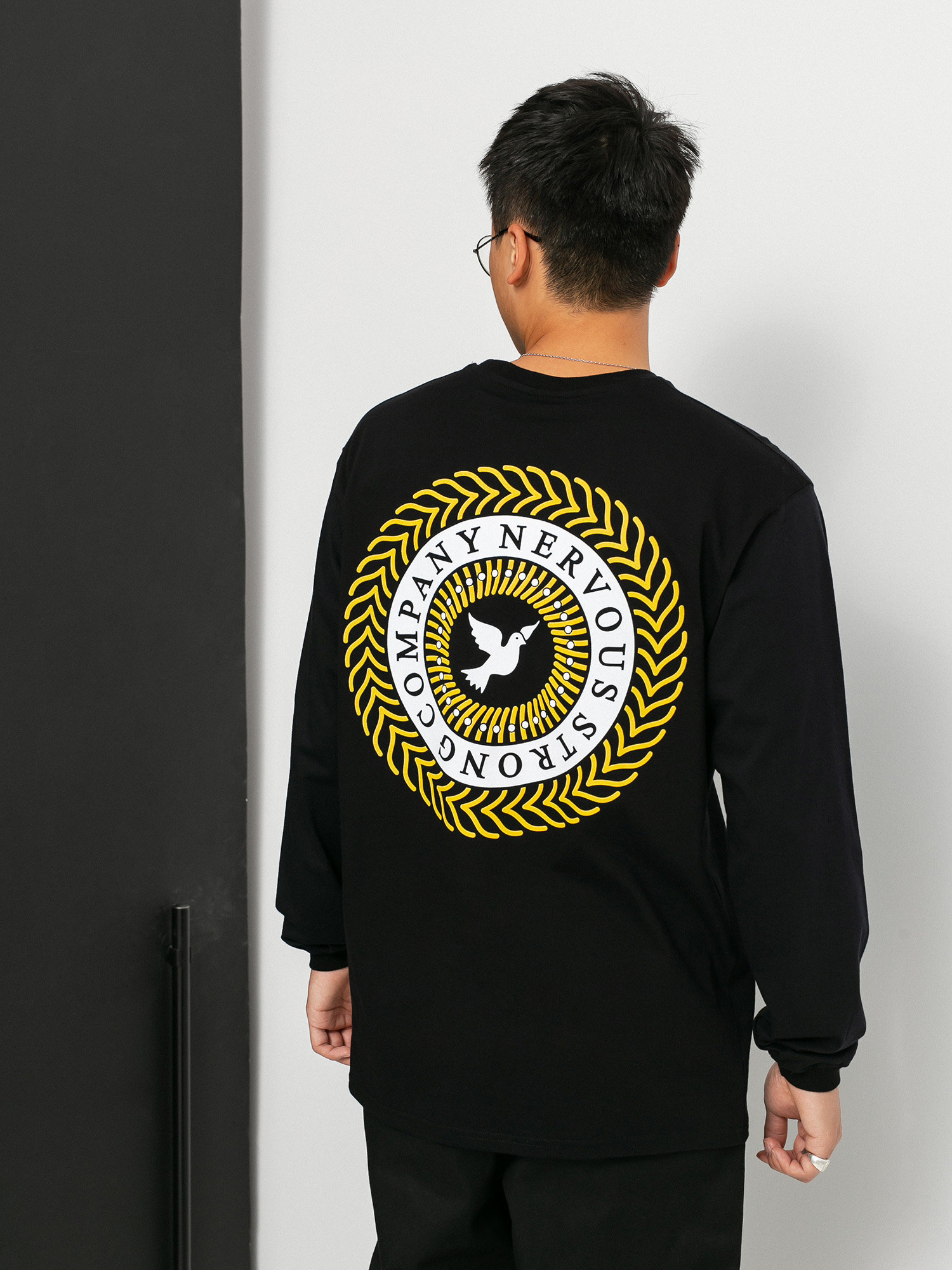 Nervous Swirl Hosszú ujjú felső (black)