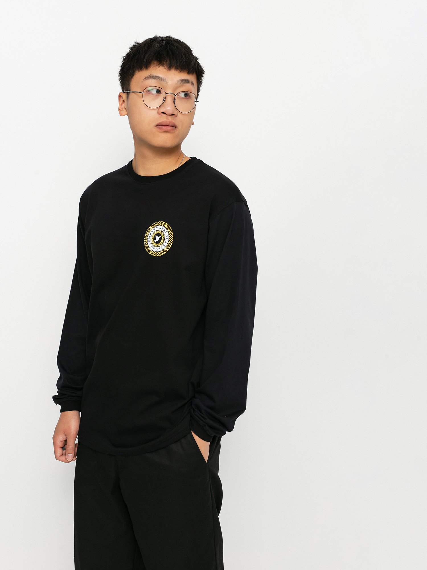 Nervous Swirl Hosszú ujjú felső (black)