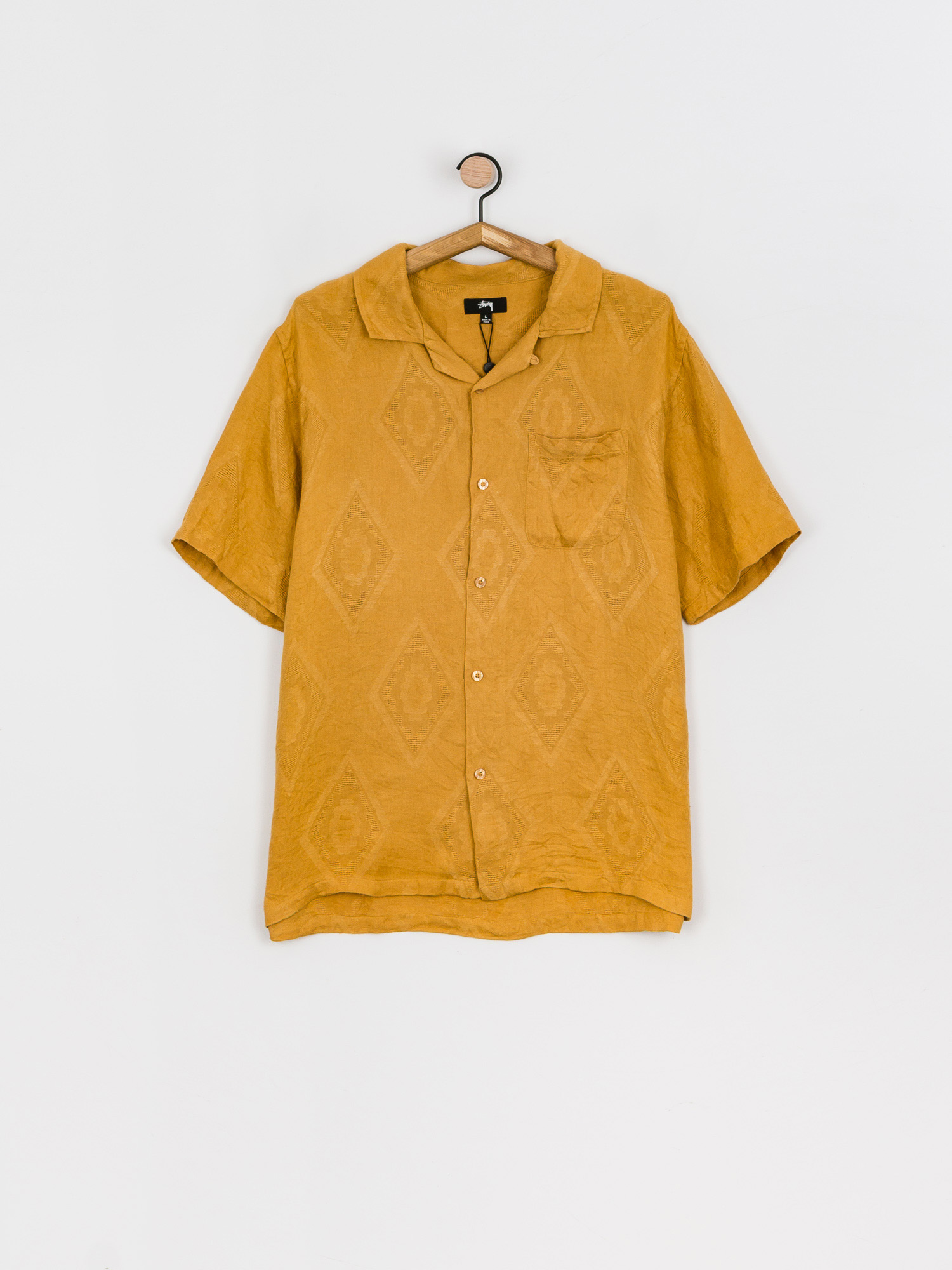 Stussy Diamond Jacquard Linen Ing (mustard)