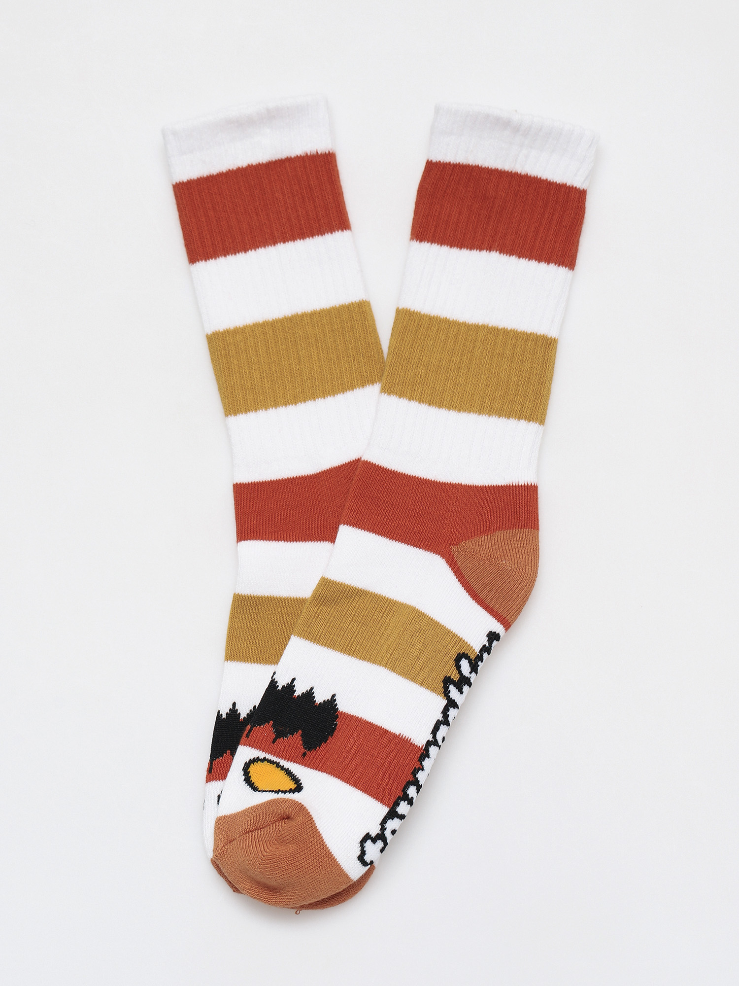 Toy Machine Monster Big Stripe Zokni (white/brown)